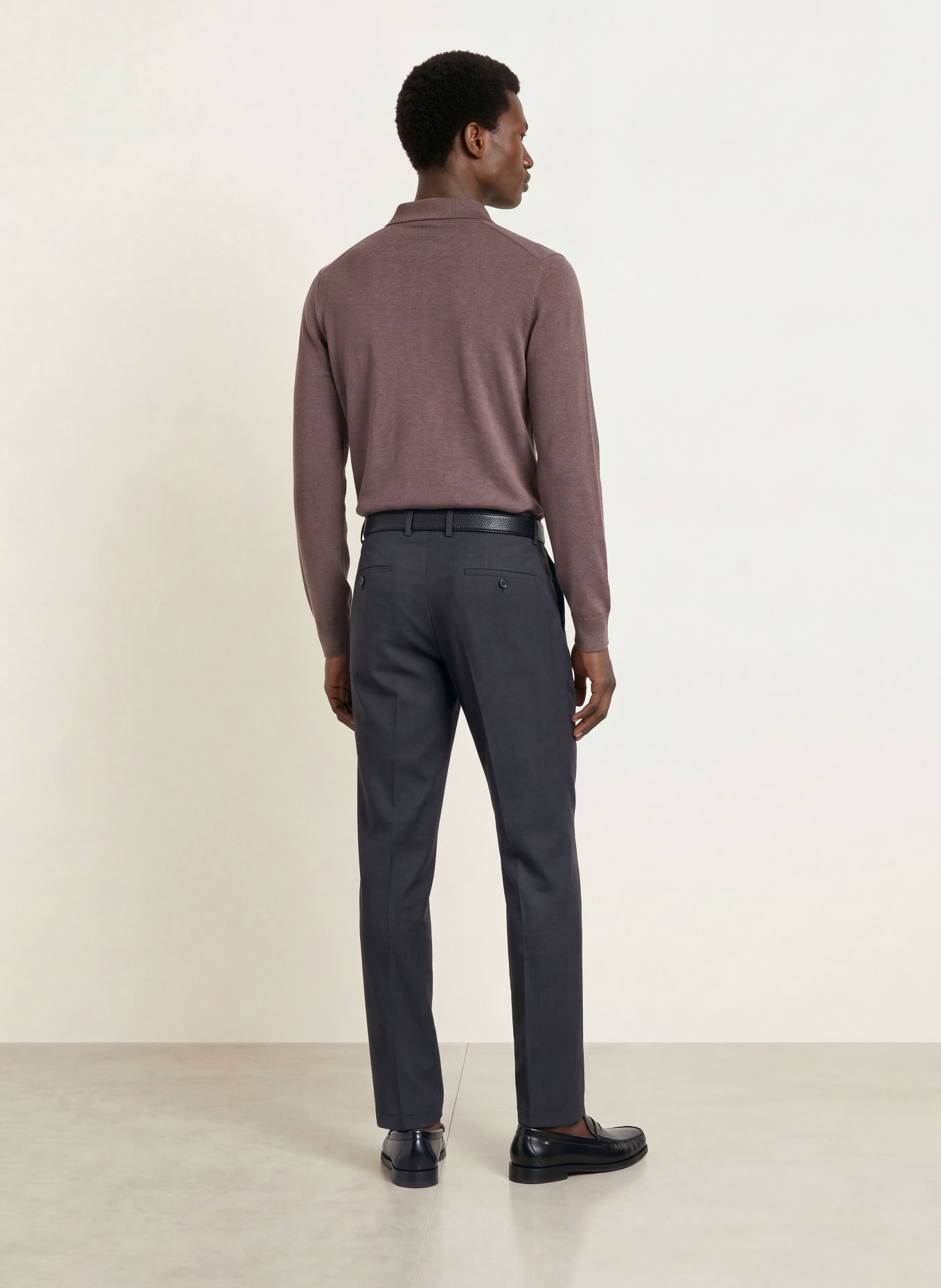 PROFUOMO Gebreid poloshirt: PAARS