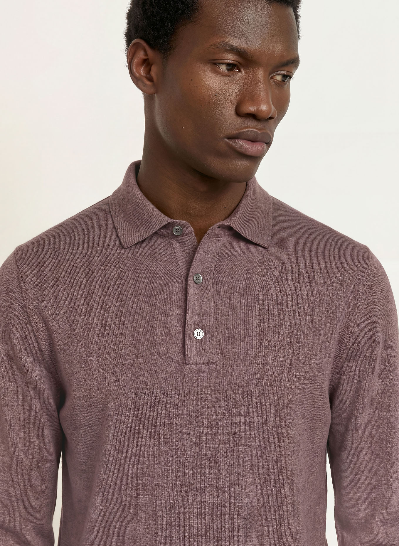 PROFUOMO Gebreid poloshirt: PAARS