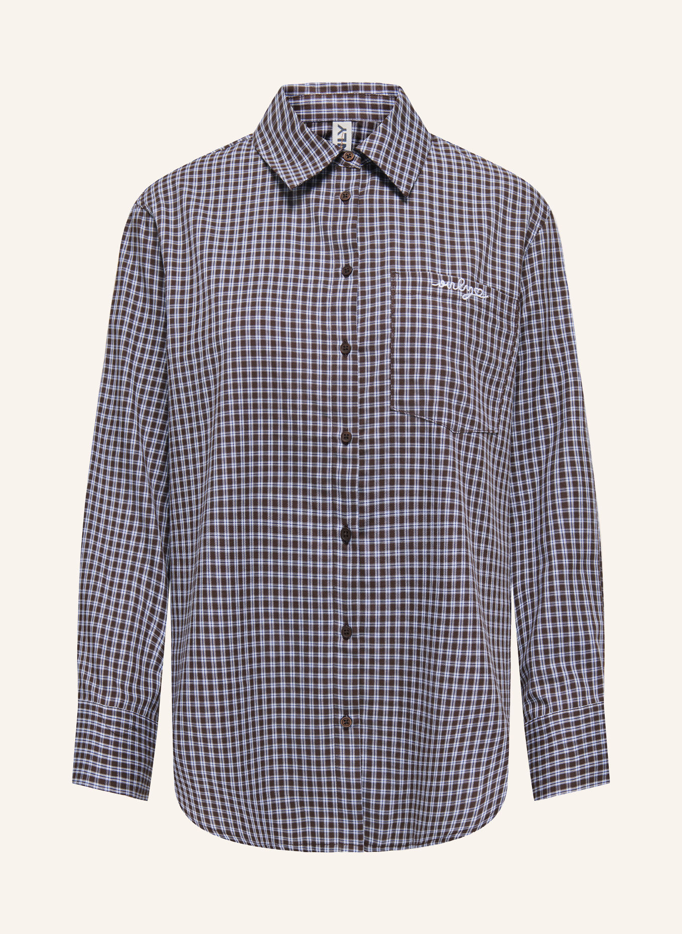 ONLY Shirt blouse: DARK BROWN / DARK BLUE / WHITE