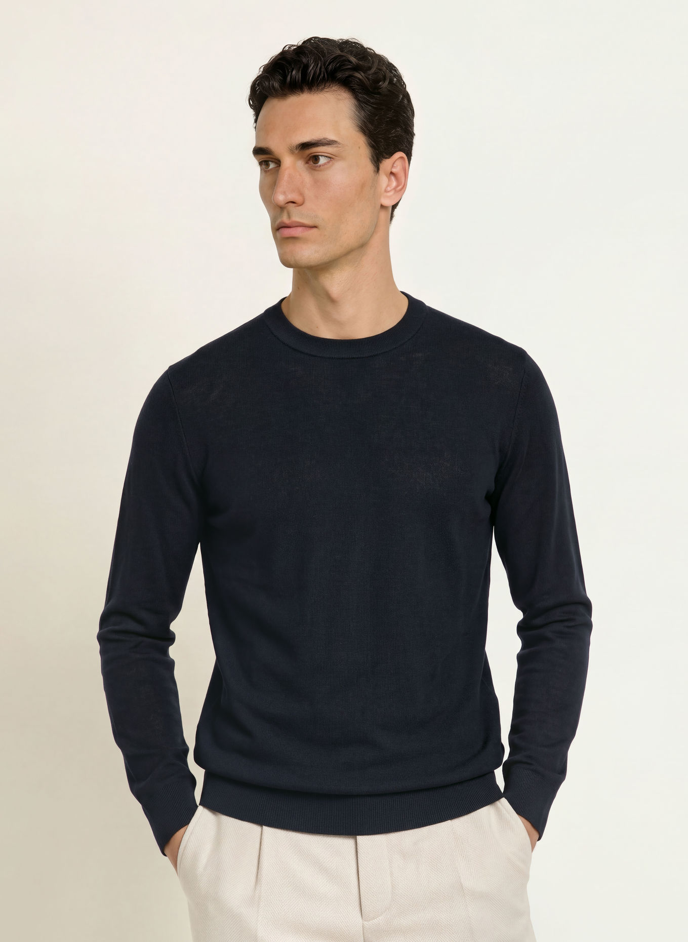 PROFUOMO Trui: DONKERBLAUW