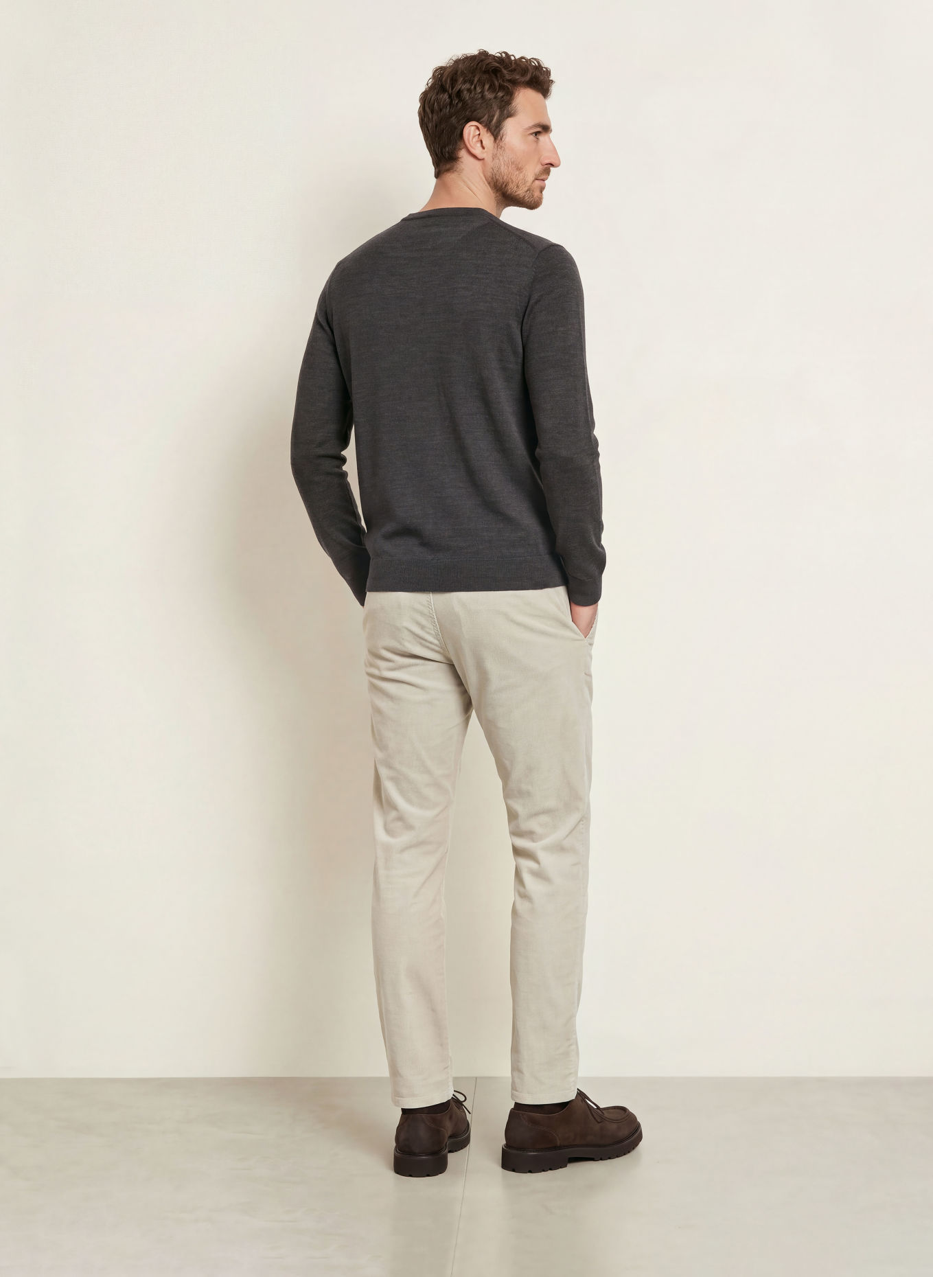 PROFUOMO Trui: MARRON FONCÉ