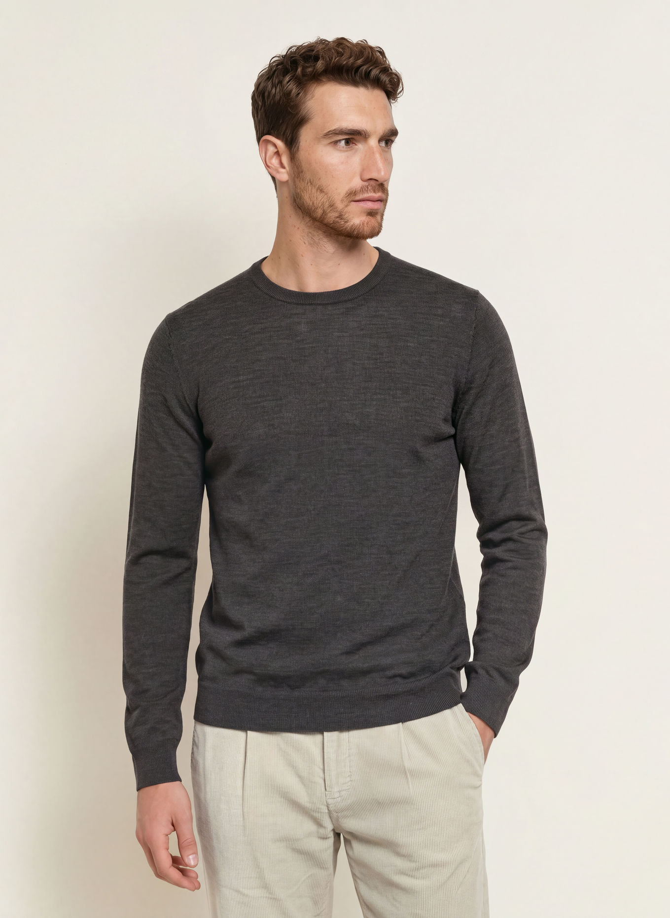 PROFUOMO Trui: MARRON FONCÉ