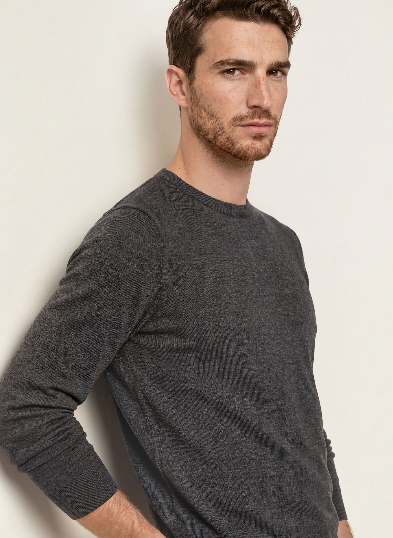PROFUOMO Trui: MARRON FONCÉ