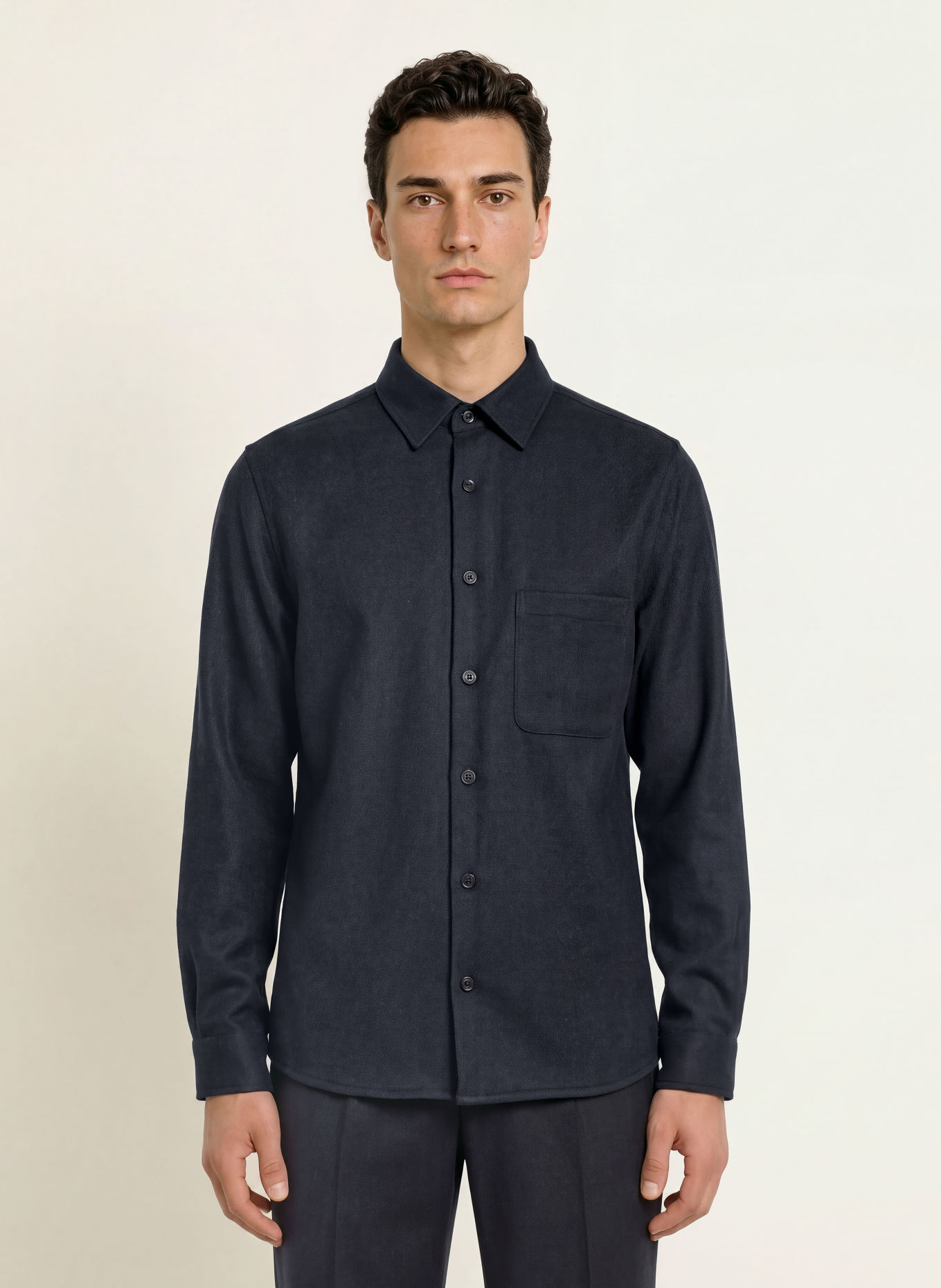PROFUOMO Surchemise: BLEU FONCÉ