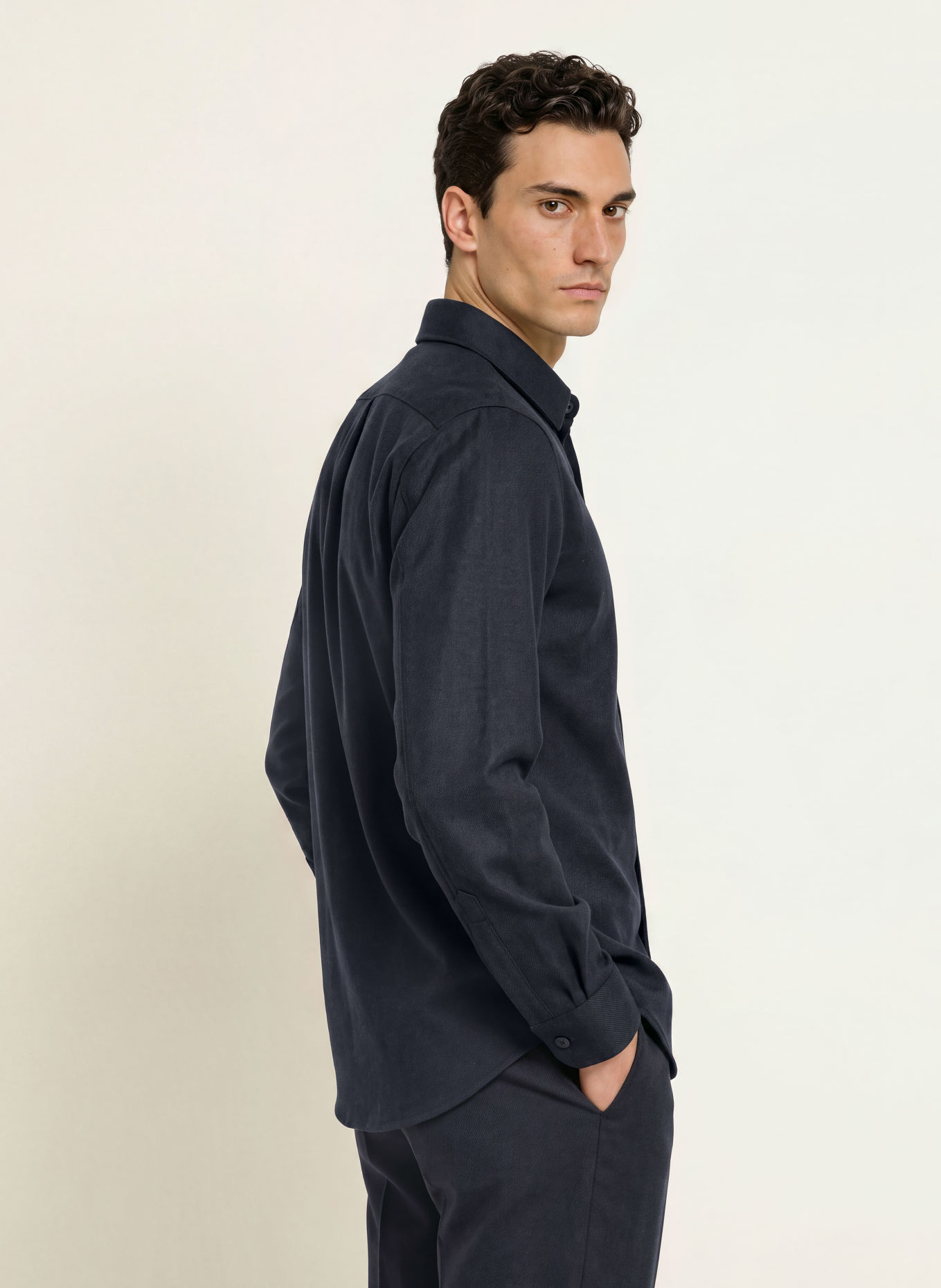 PROFUOMO Surchemise: BLEU FONCÉ