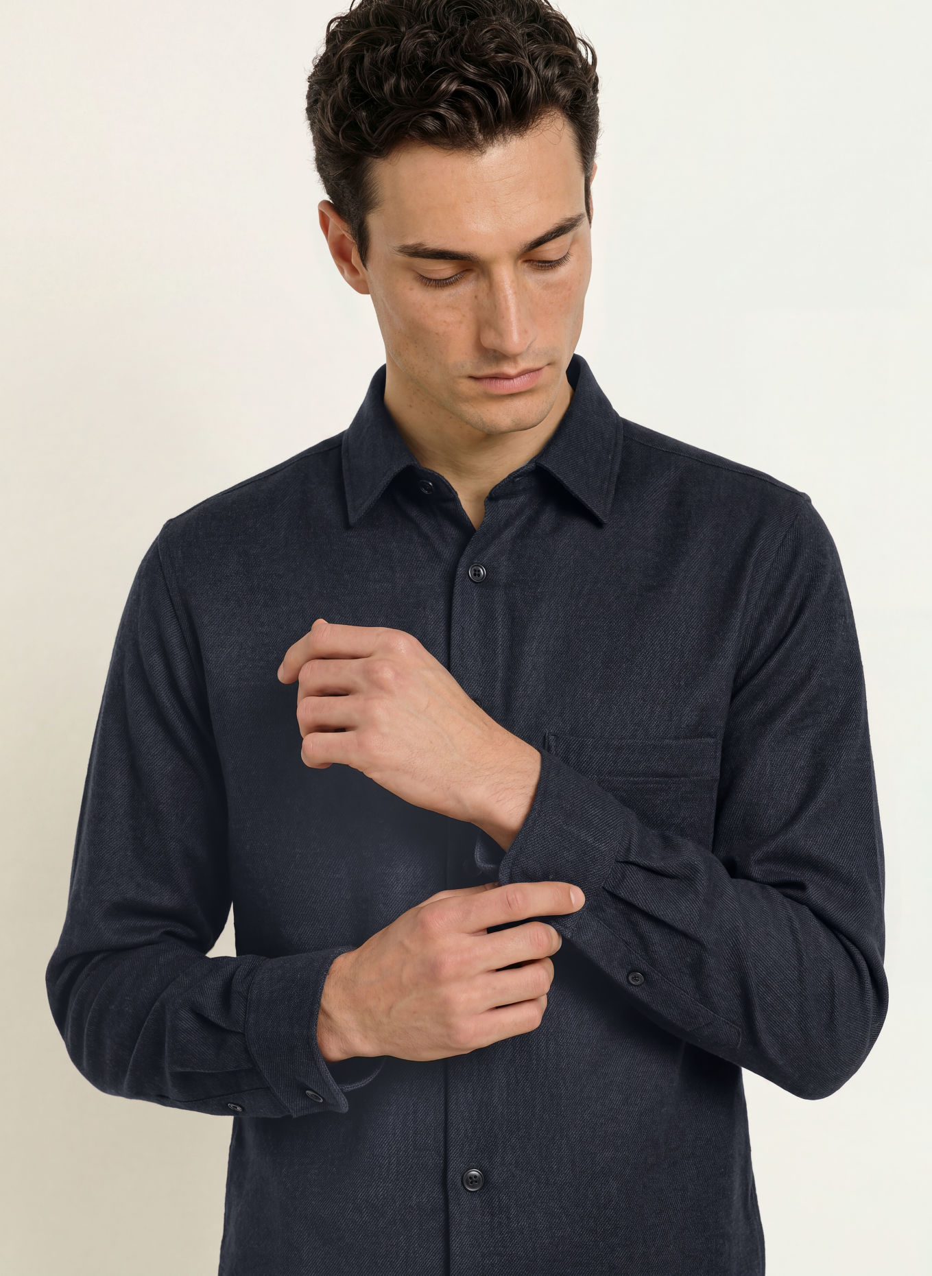 PROFUOMO Surchemise: BLEU FONCÉ
