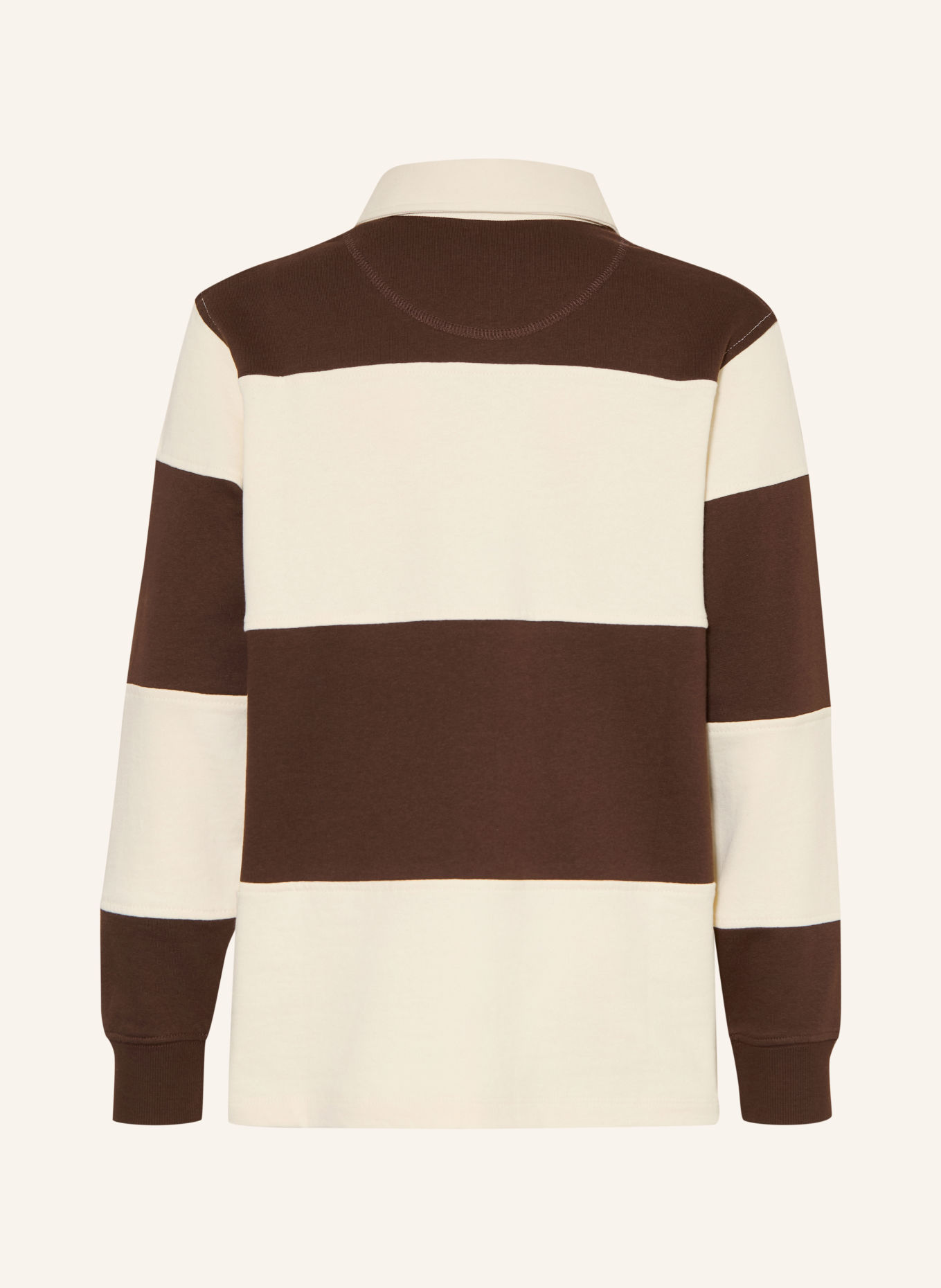 JACK&JONES Rugbyshirt: DUNKELBRAUN / ECRU