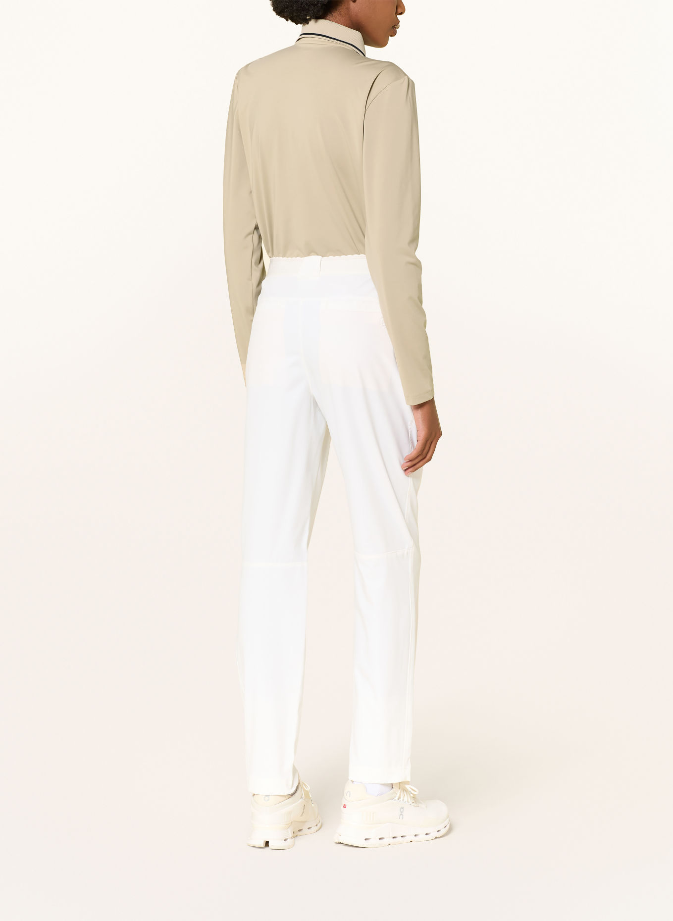 BOGNER LAURISSA Performance Polo Shirt: BEIGE / BLACK
