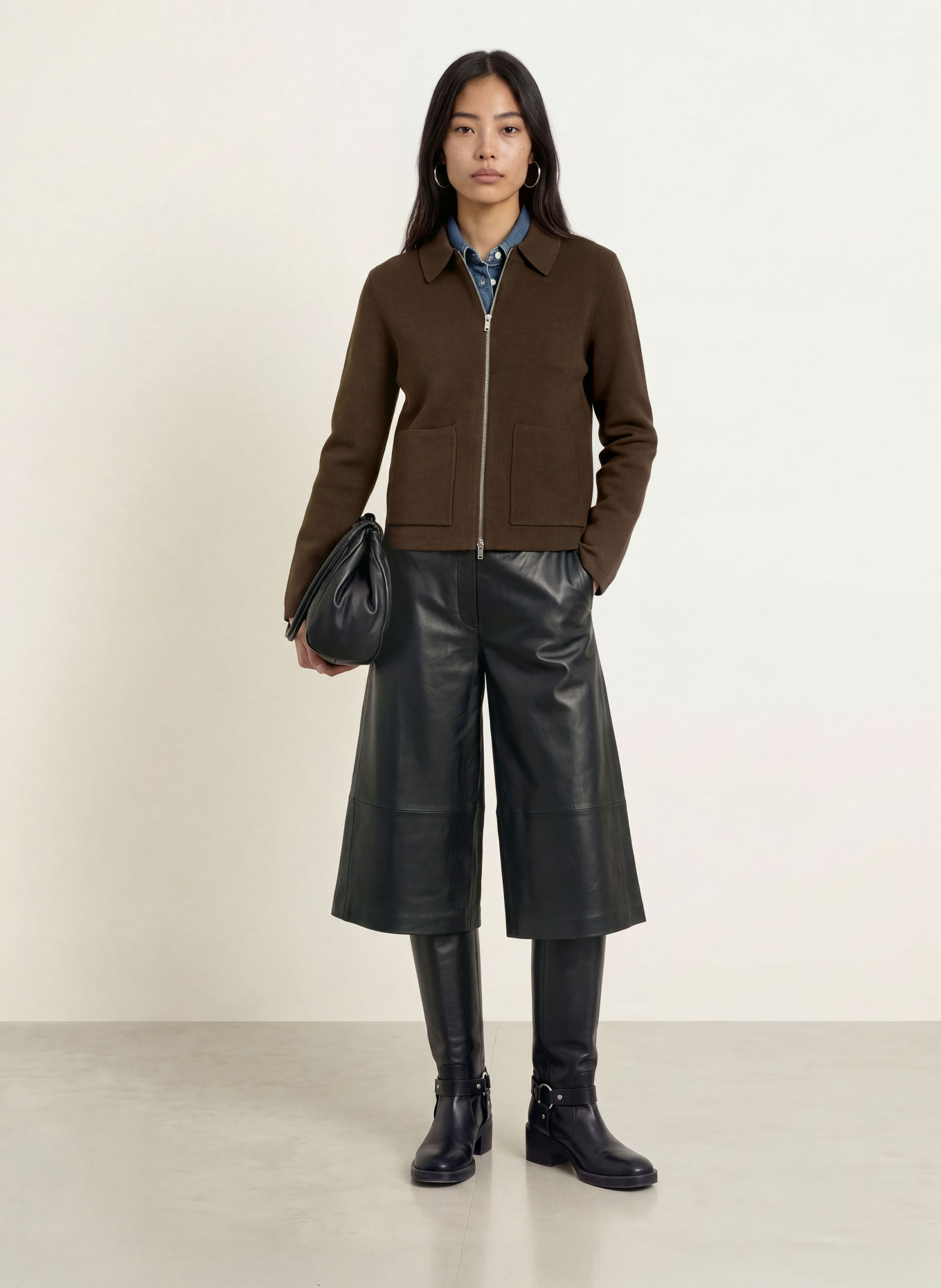 SELECTED Strickjacke: DUNKELBRAUN