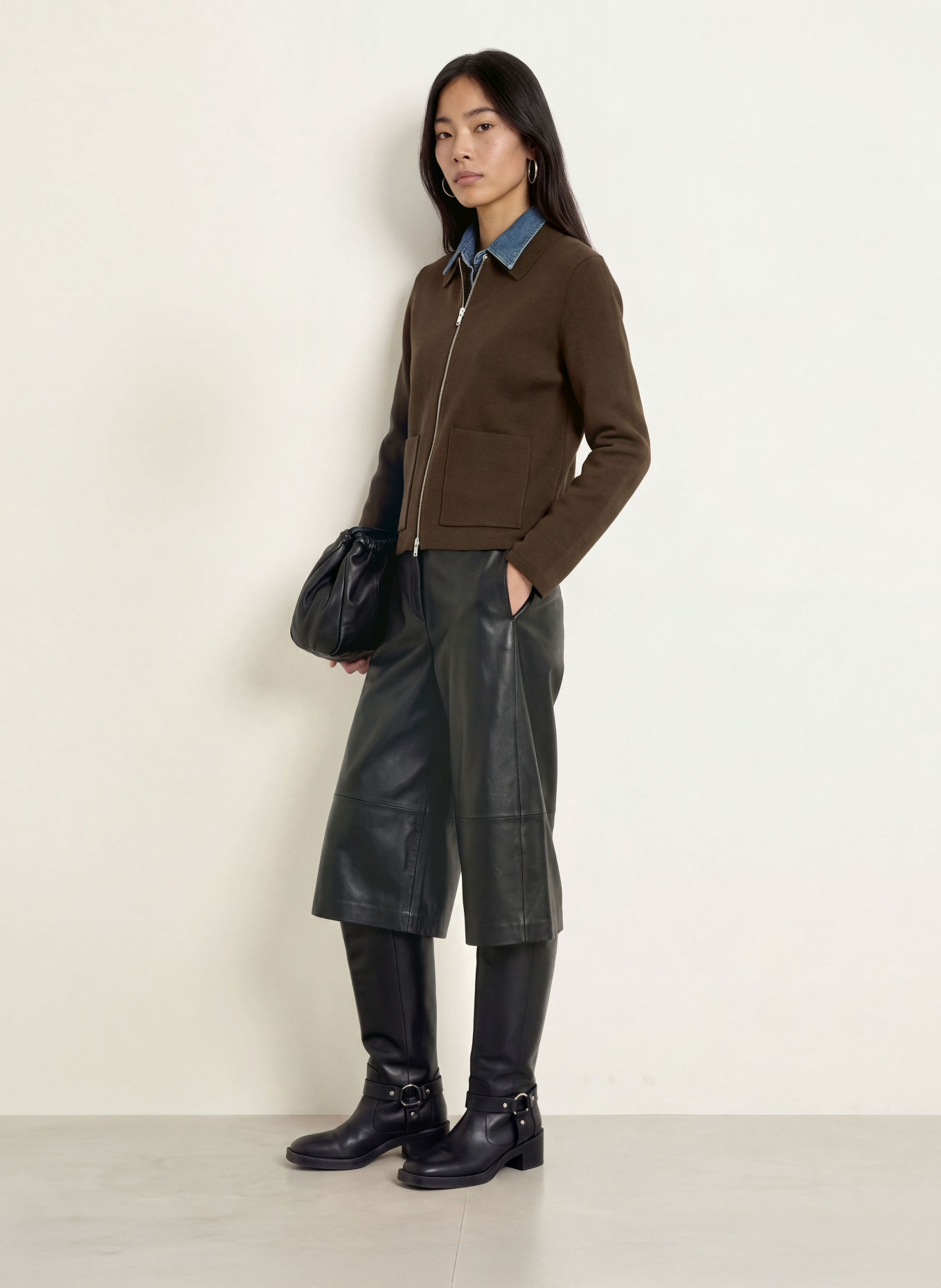 SELECTED Strickjacke: DUNKELBRAUN