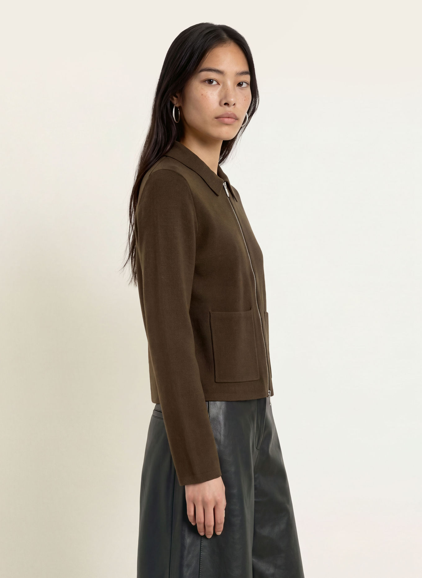 SELECTED Strickjacke: DUNKELBRAUN