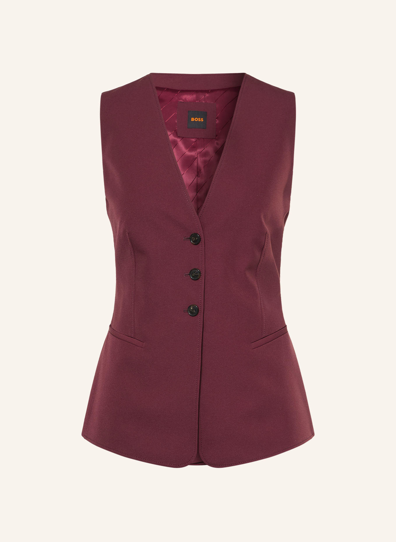 BOSS Blazer sans manches JAVESTA: ROUGE FONCÉ