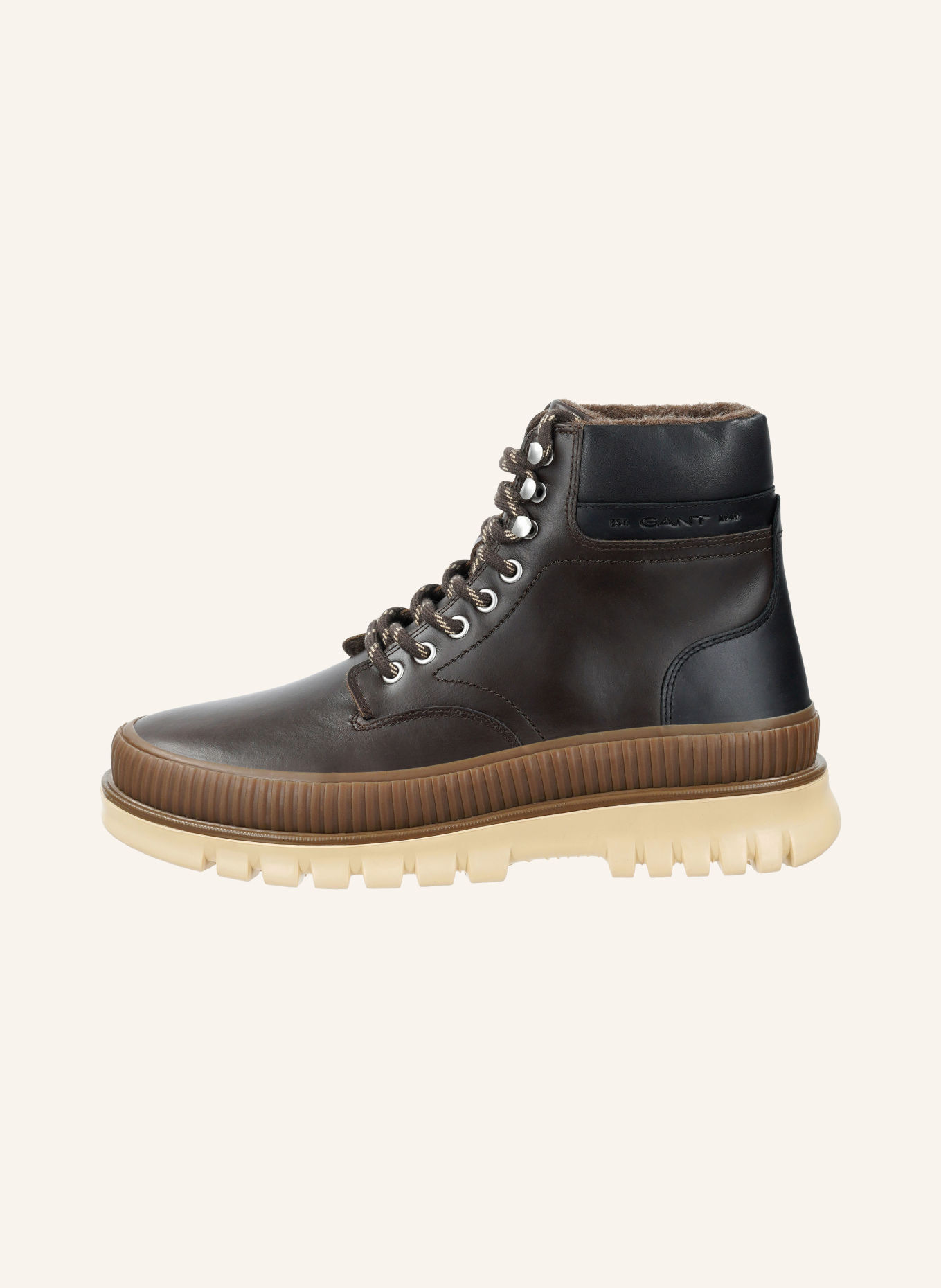 GANT Veterboots NEBRADA: MARRON FONCÉ / LICHTBRUIN