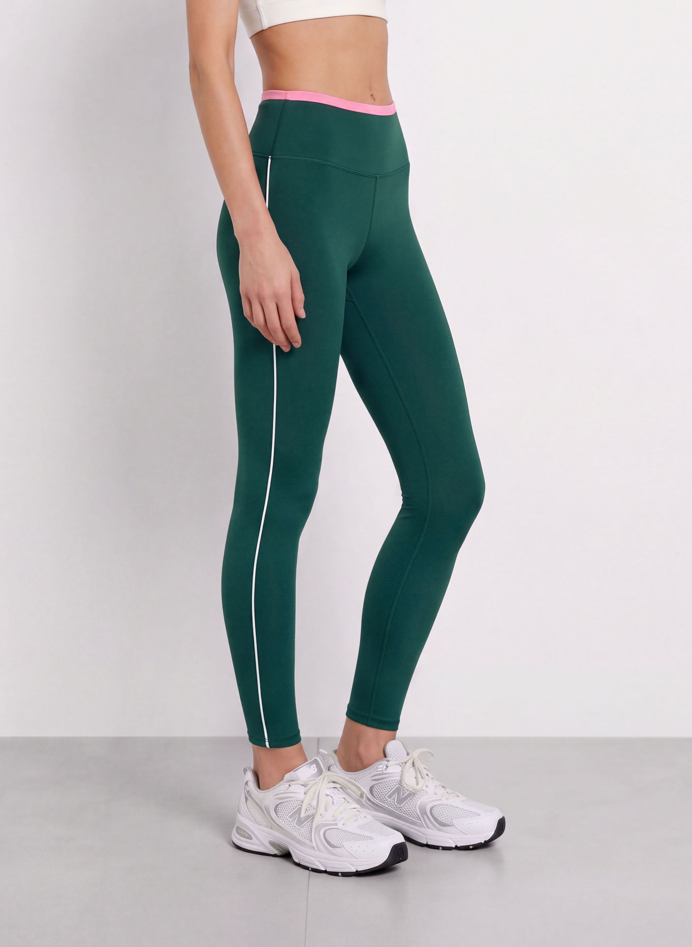 VARLEY Legging: GROEN / ROZE / WIT
