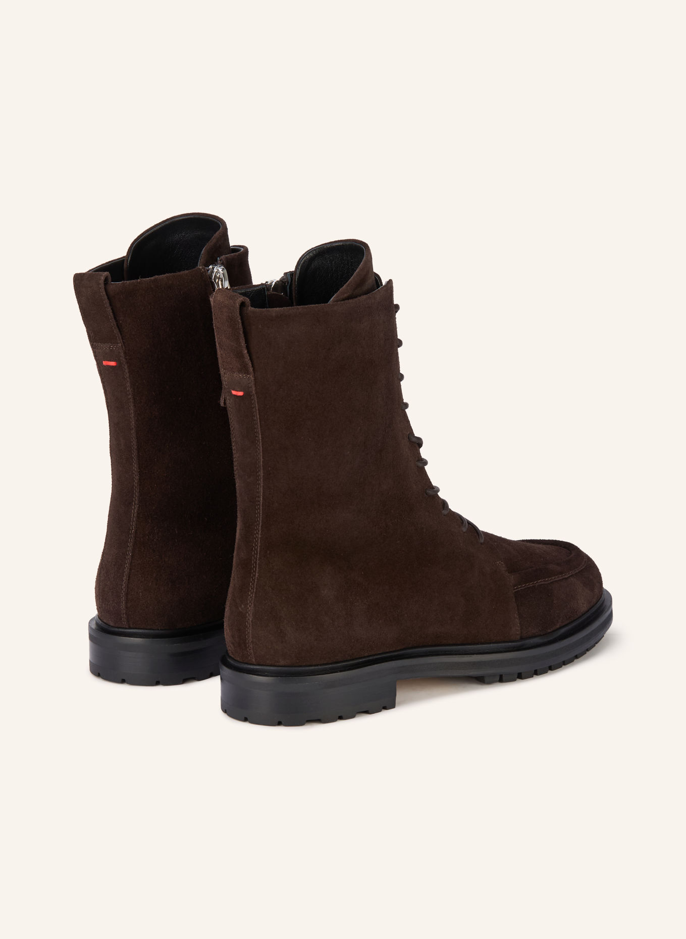 Aeyde Boots à lacets TATE: MARRON FONCÉ