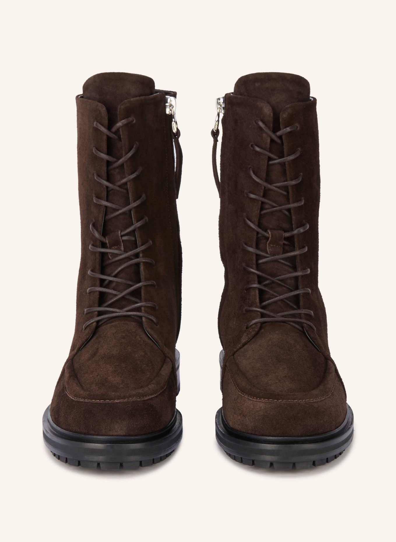 Aeyde Boots à lacets TATE: MARRON FONCÉ