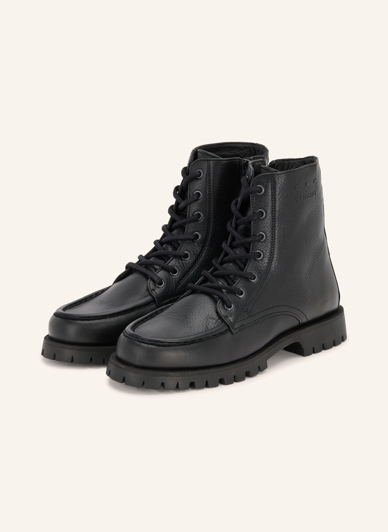 COPENHAGEN STUDIOS Lace-up boots CPH849: BLACK