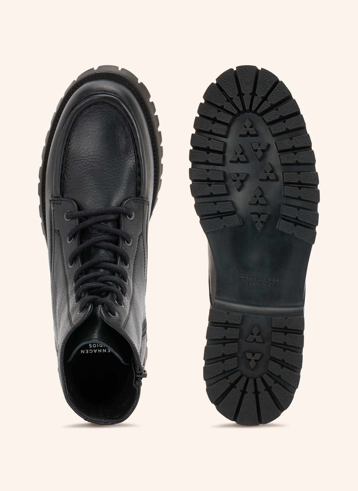 COPENHAGEN STUDIOS Lace-up boots CPH849: BLACK