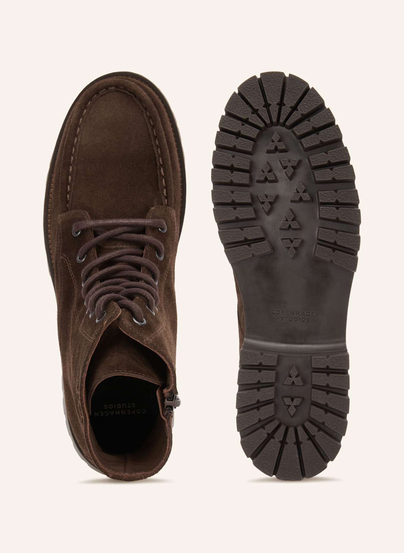COPENHAGEN STUDIOS Lace-up boots CPH849: DARK BROWN