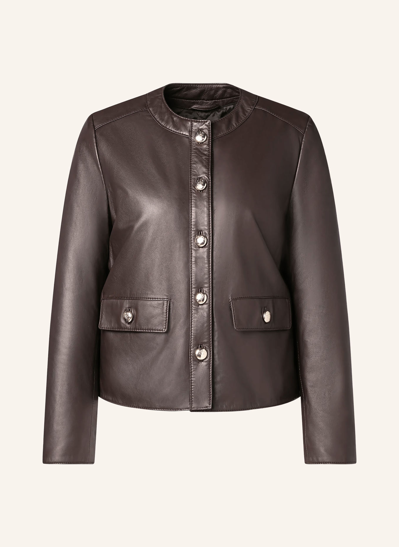 JOOP! Leren jas LEXA: MARRON FONCÉ / GOUD
