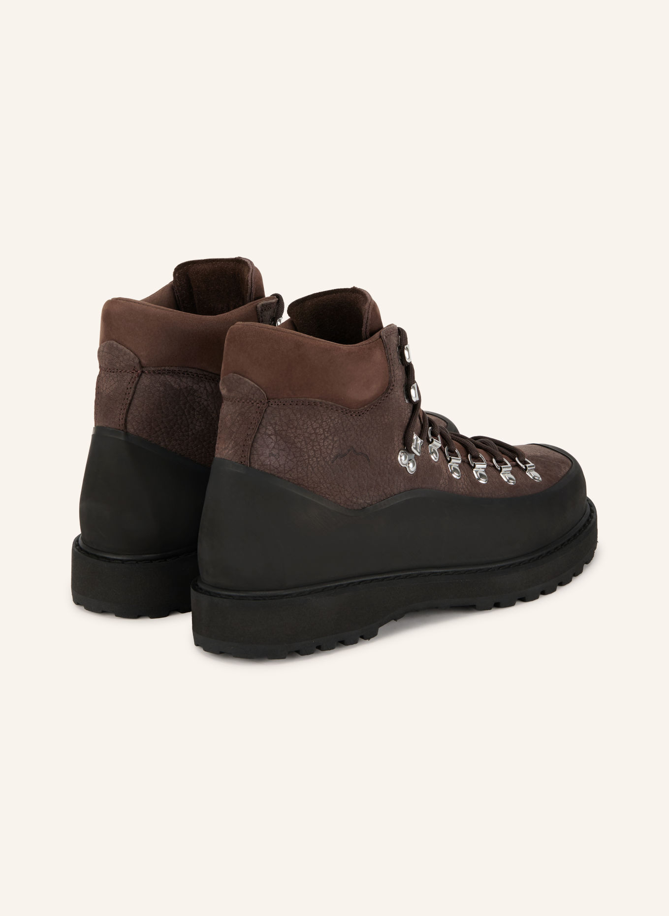 DIEMME Veterboots ROCCIA VET GOMMA: MARRON FONCÉ / ZILVER / ZWART