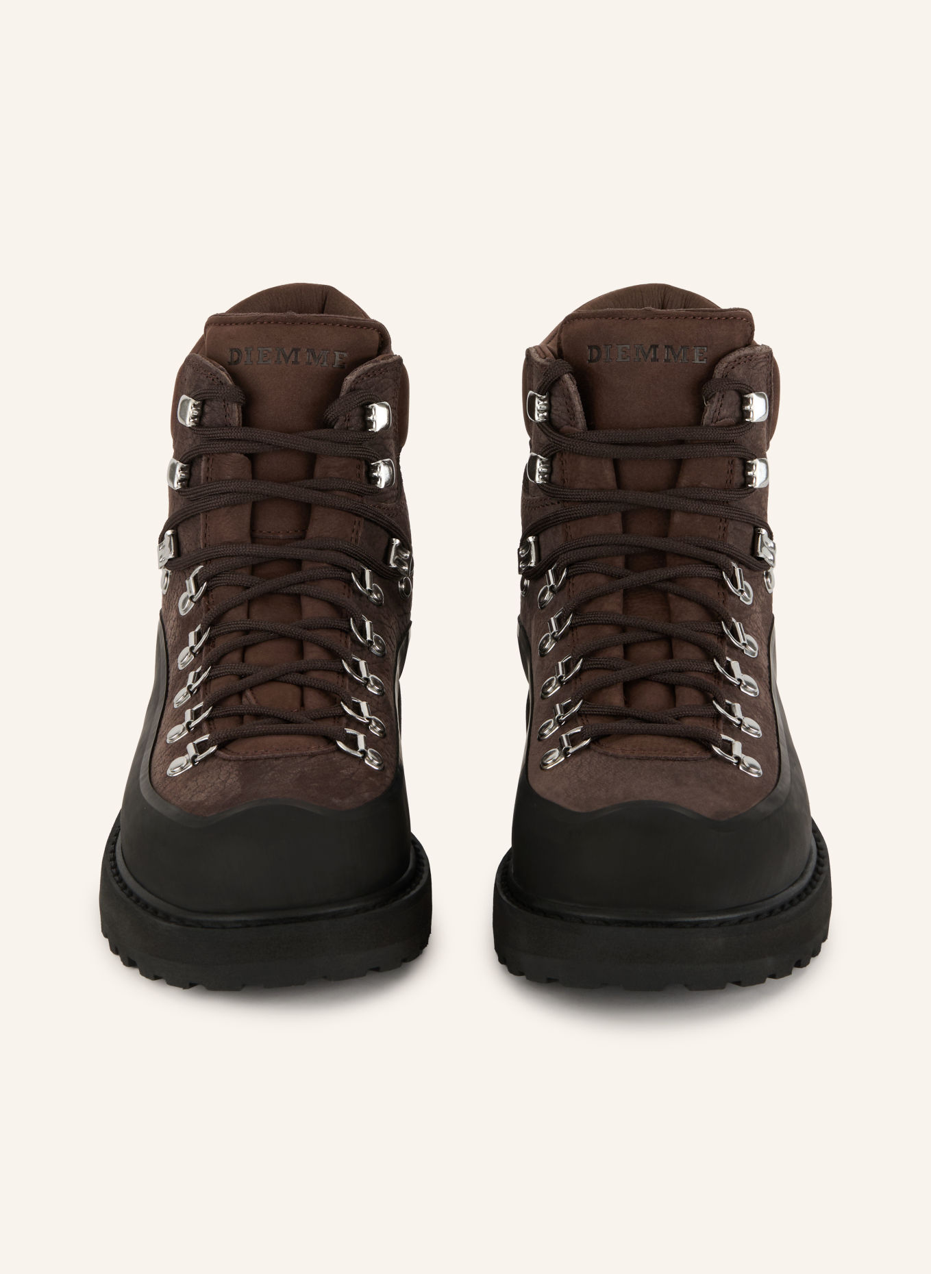 DIEMME Veterboots ROCCIA VET GOMMA: MARRON FONCÉ / ZILVER / ZWART