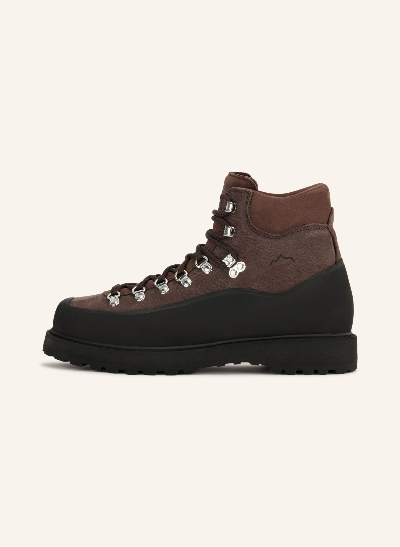 DIEMME Veterboots ROCCIA VET GOMMA: MARRON FONCÉ / ZILVER / ZWART