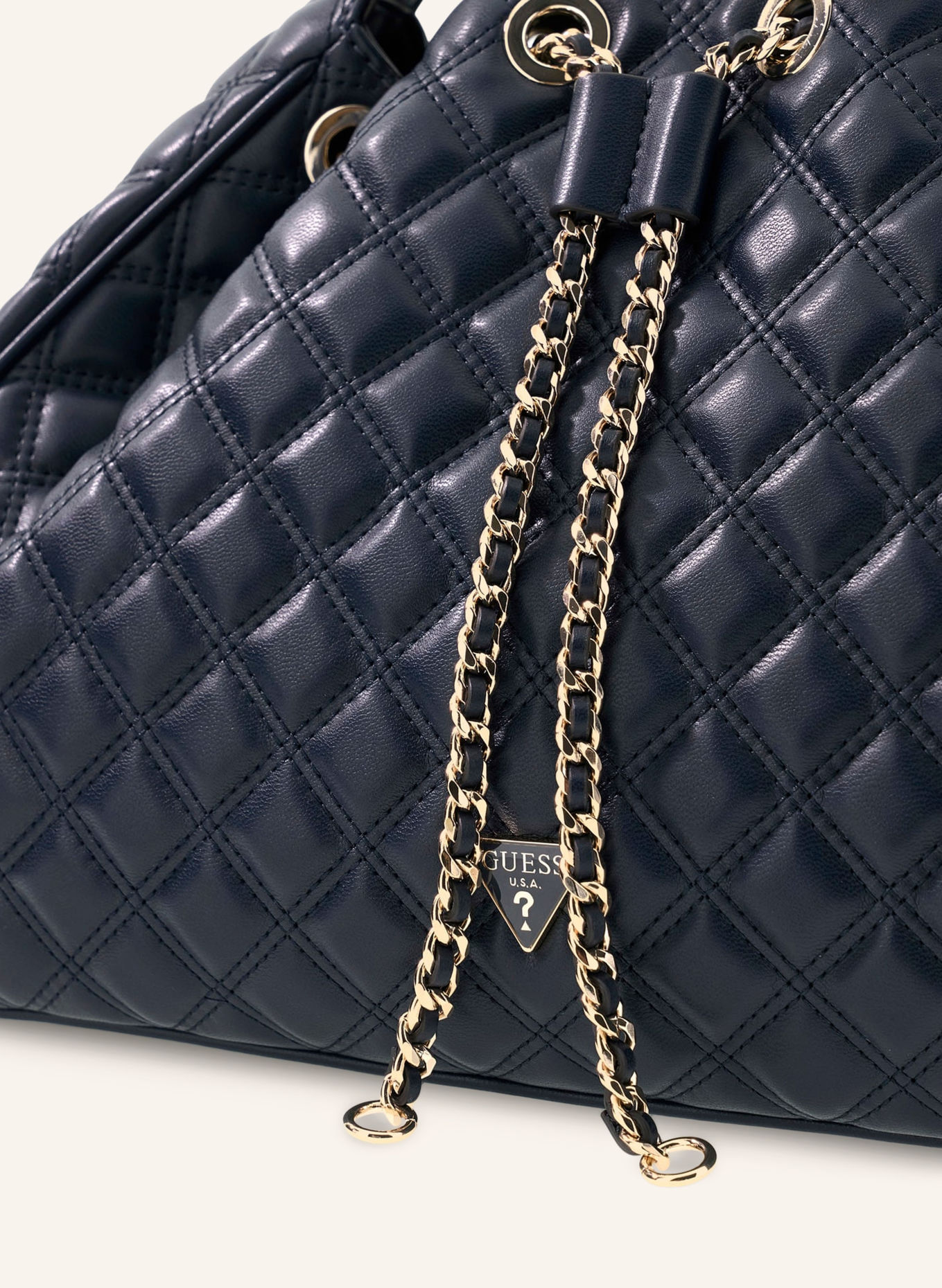 GUESS JULIET Bucket bag: DARK BLUE / GOLD