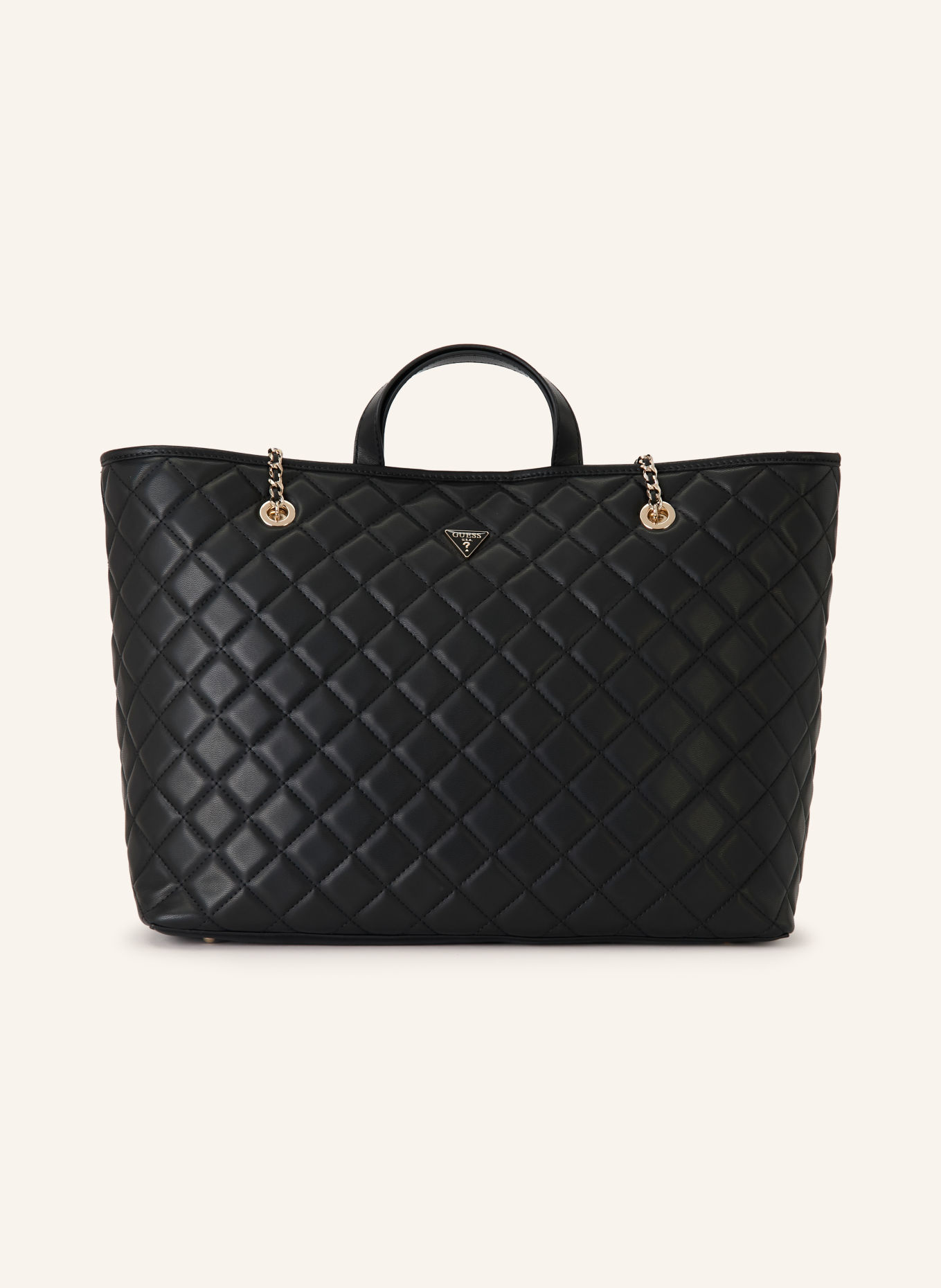 GUESS Shoppingväskor JULIET LARGE med Pouch: SVART / SILVER