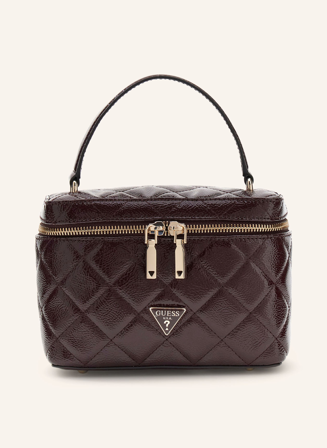 GUESS JULIET Handbag: DARK RED / GOLD