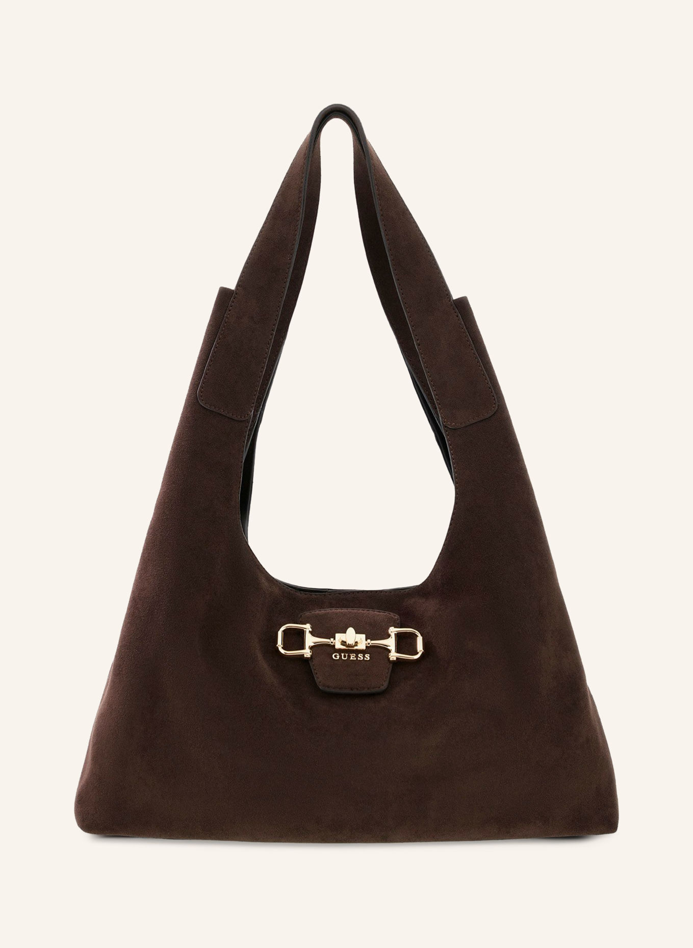 GUESS SUNSET Bucket bag: DARK BROWN / GOLD