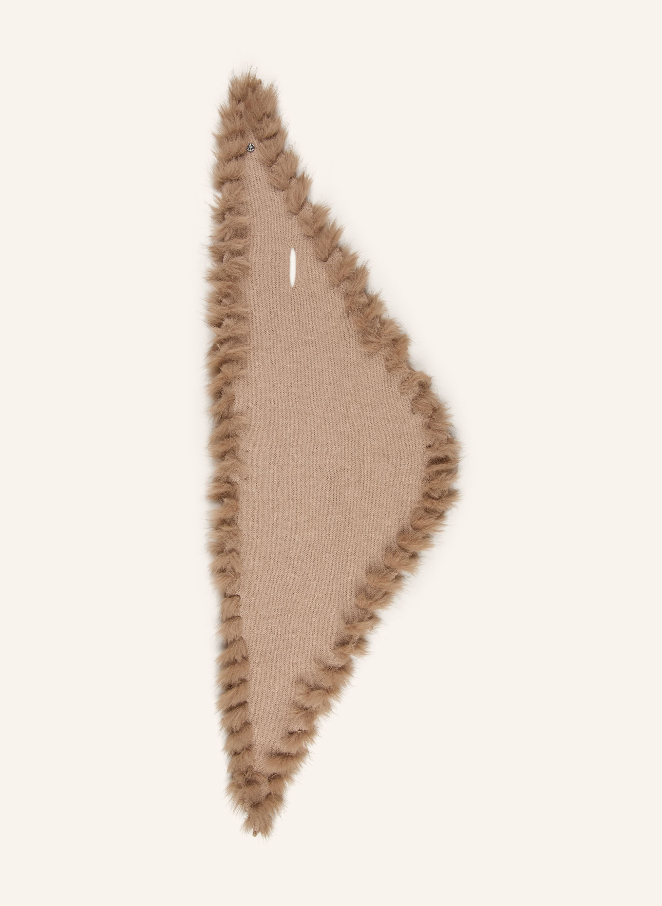 LOEVENICH Dreieckstuch mit Kunstfell: BEIGE