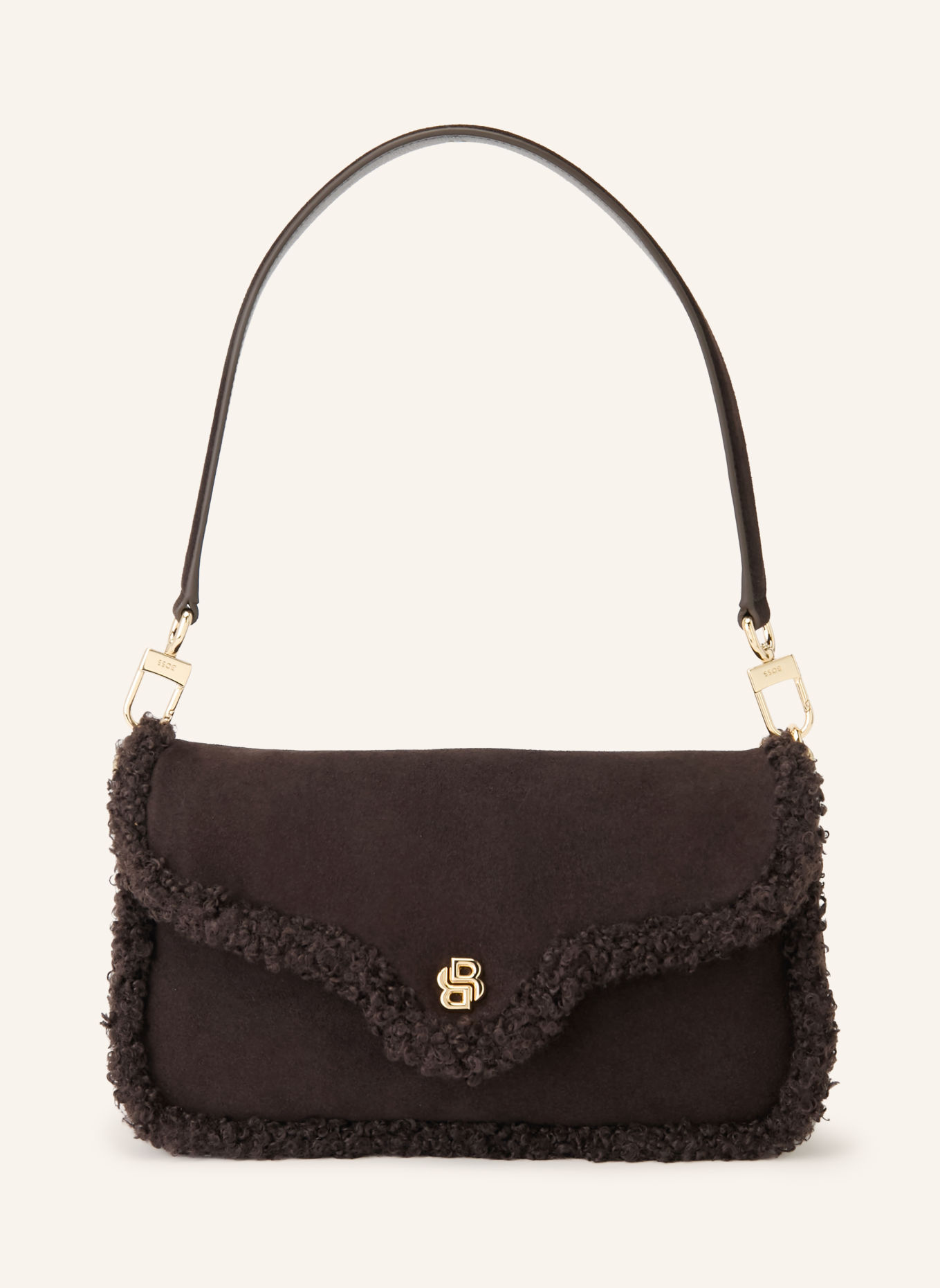 BOSS Handtasche BOSS BEYOND mit Teddyfell: DUNKELBRAUN