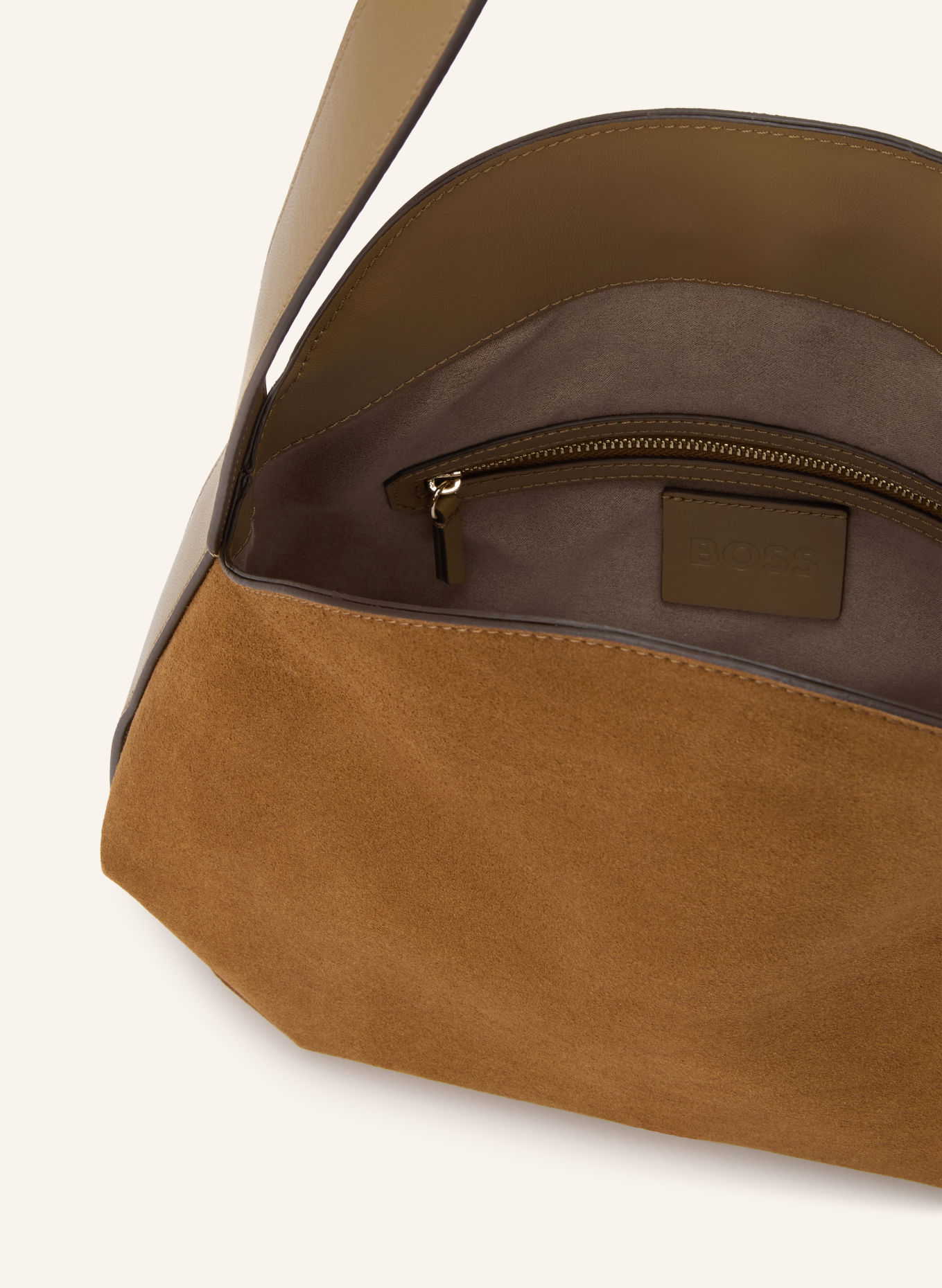 BOSS CAYLIE SMALL Handbag: COGNAC