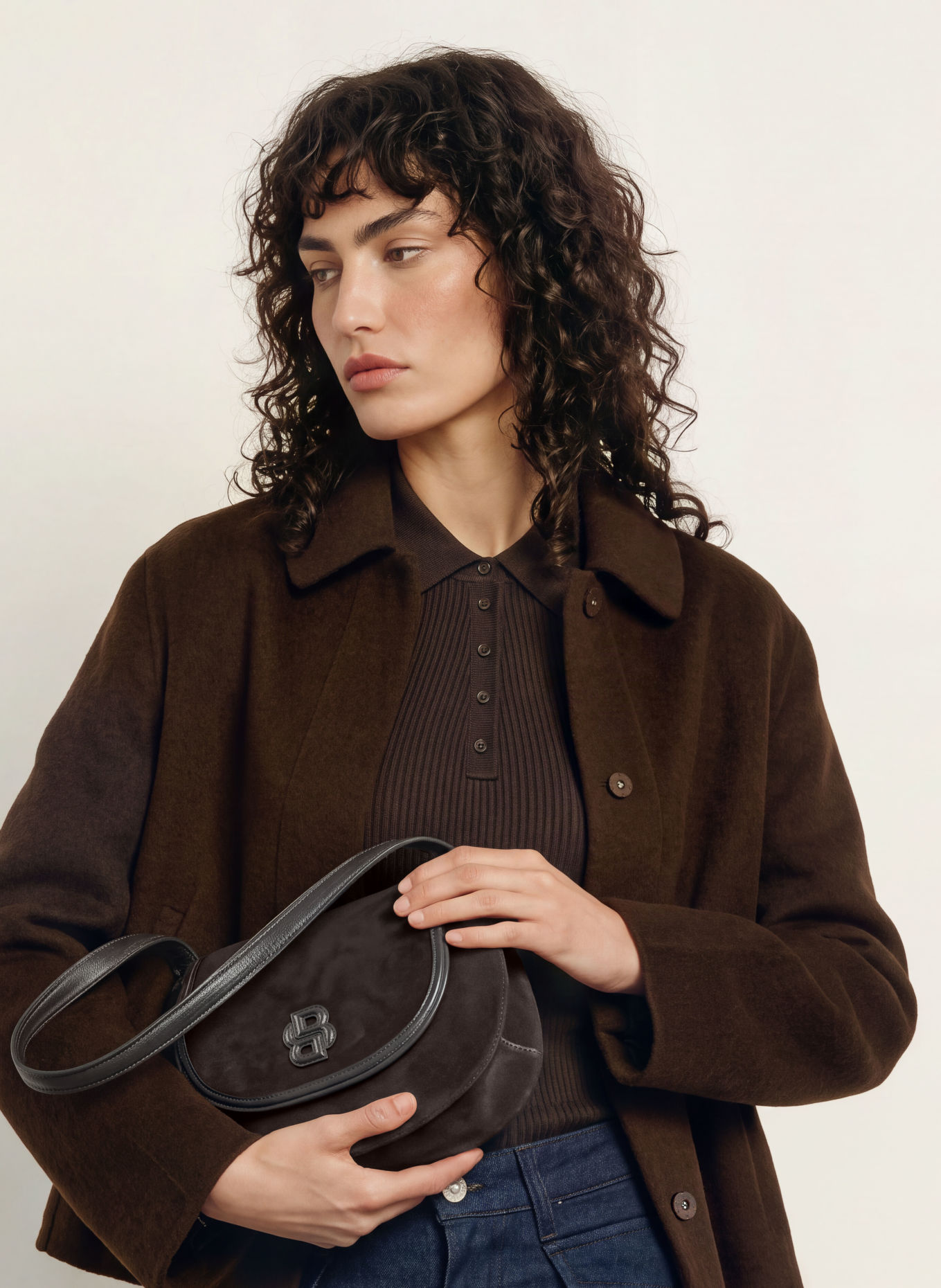 BOSS ANETT Handbag: DARK BROWN