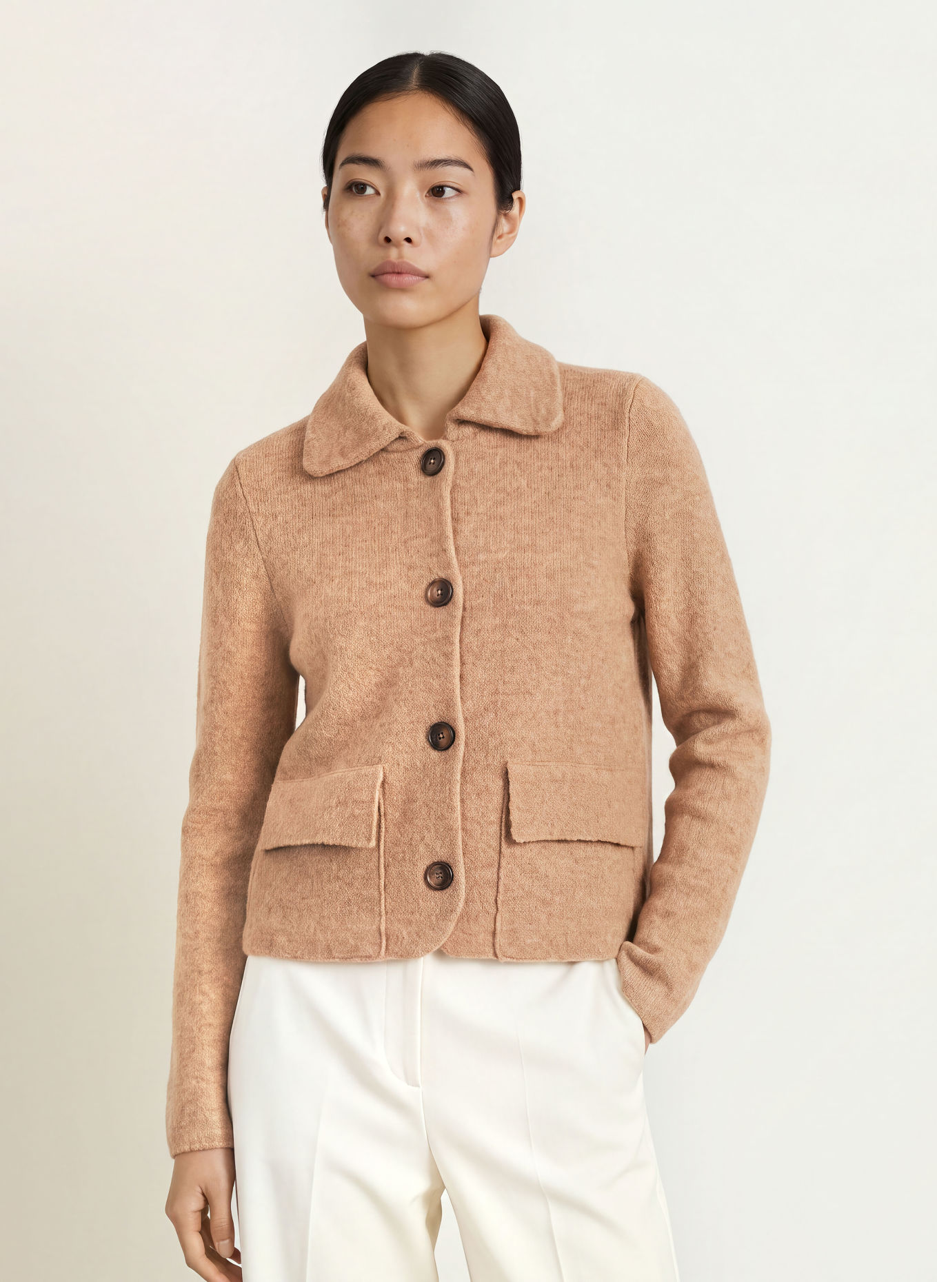 REPEAT Cardigan: CAMEL