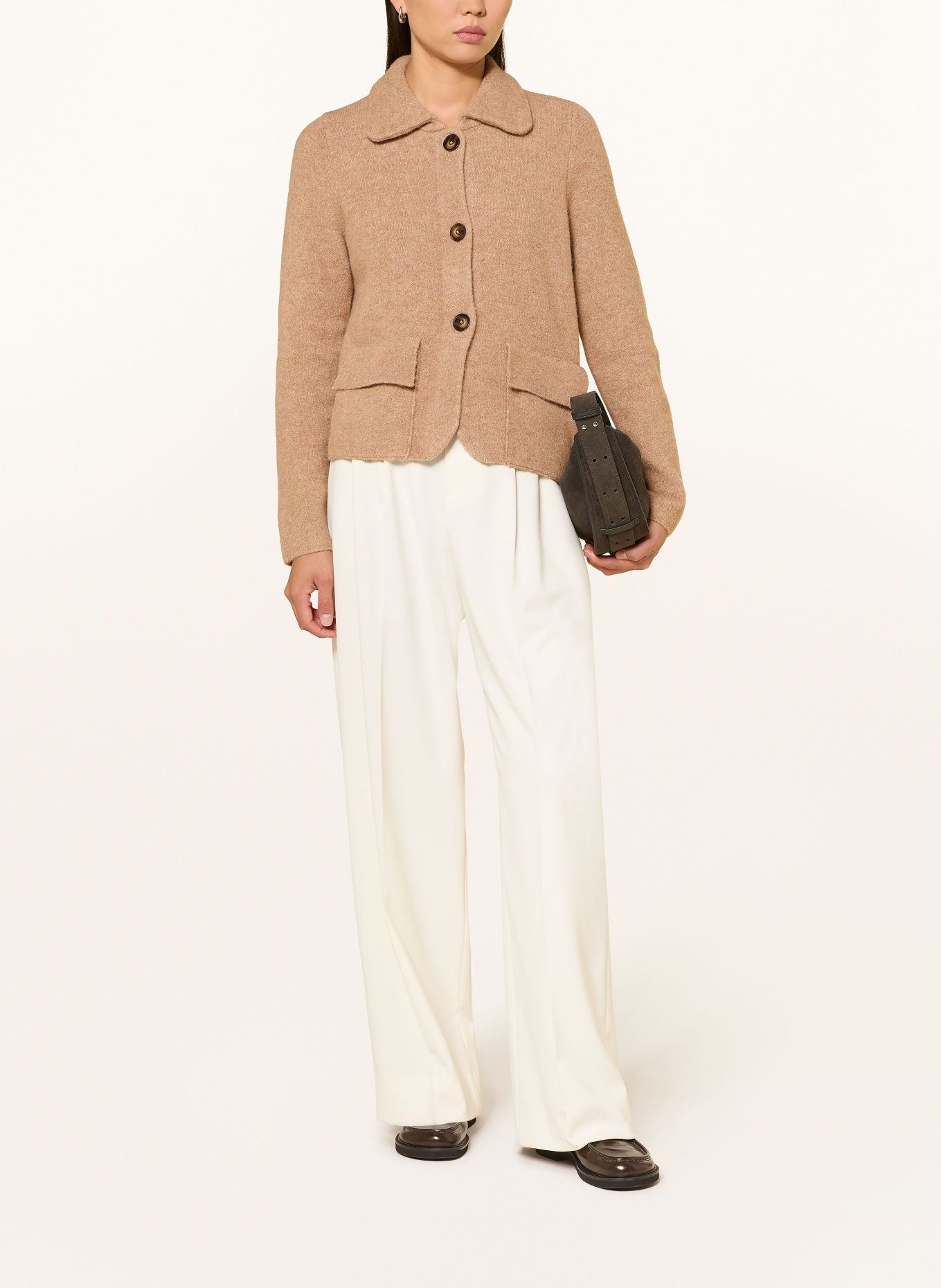 REPEAT Cardigan: CAMEL