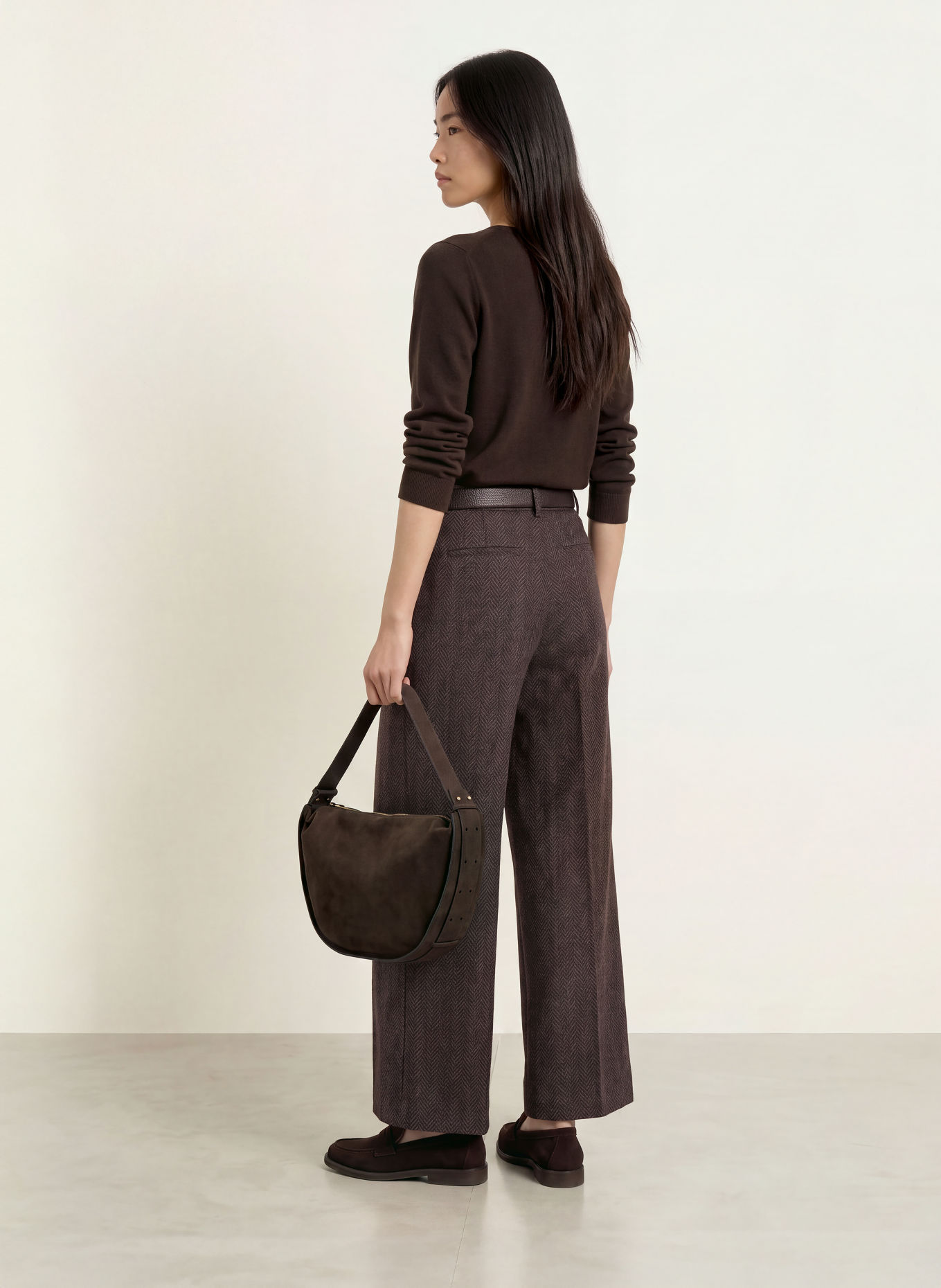 BRAX Marlenehose MAINE: BRAUN / SCHWARZ