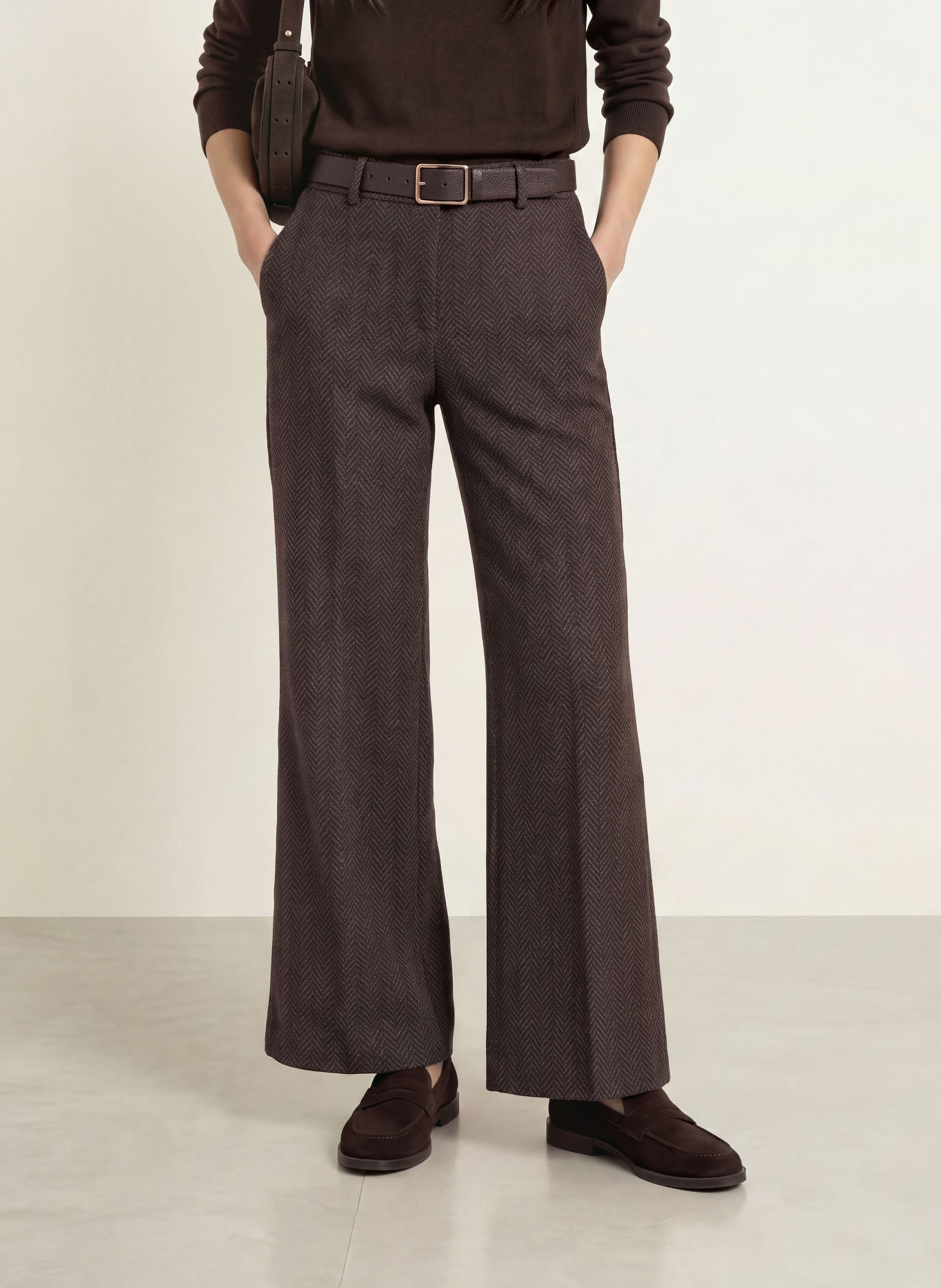 BRAX Marlenehose MAINE: BRAUN / SCHWARZ