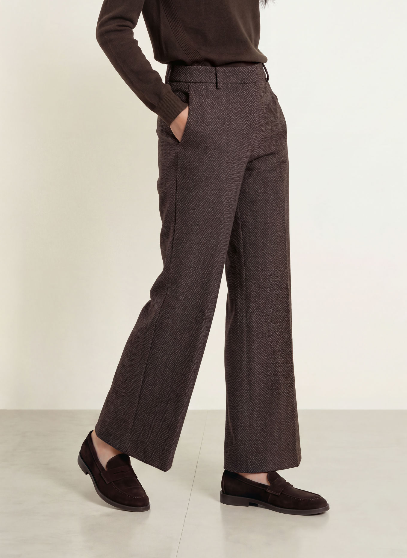 BRAX Marlenehose MAINE: BRAUN / SCHWARZ
