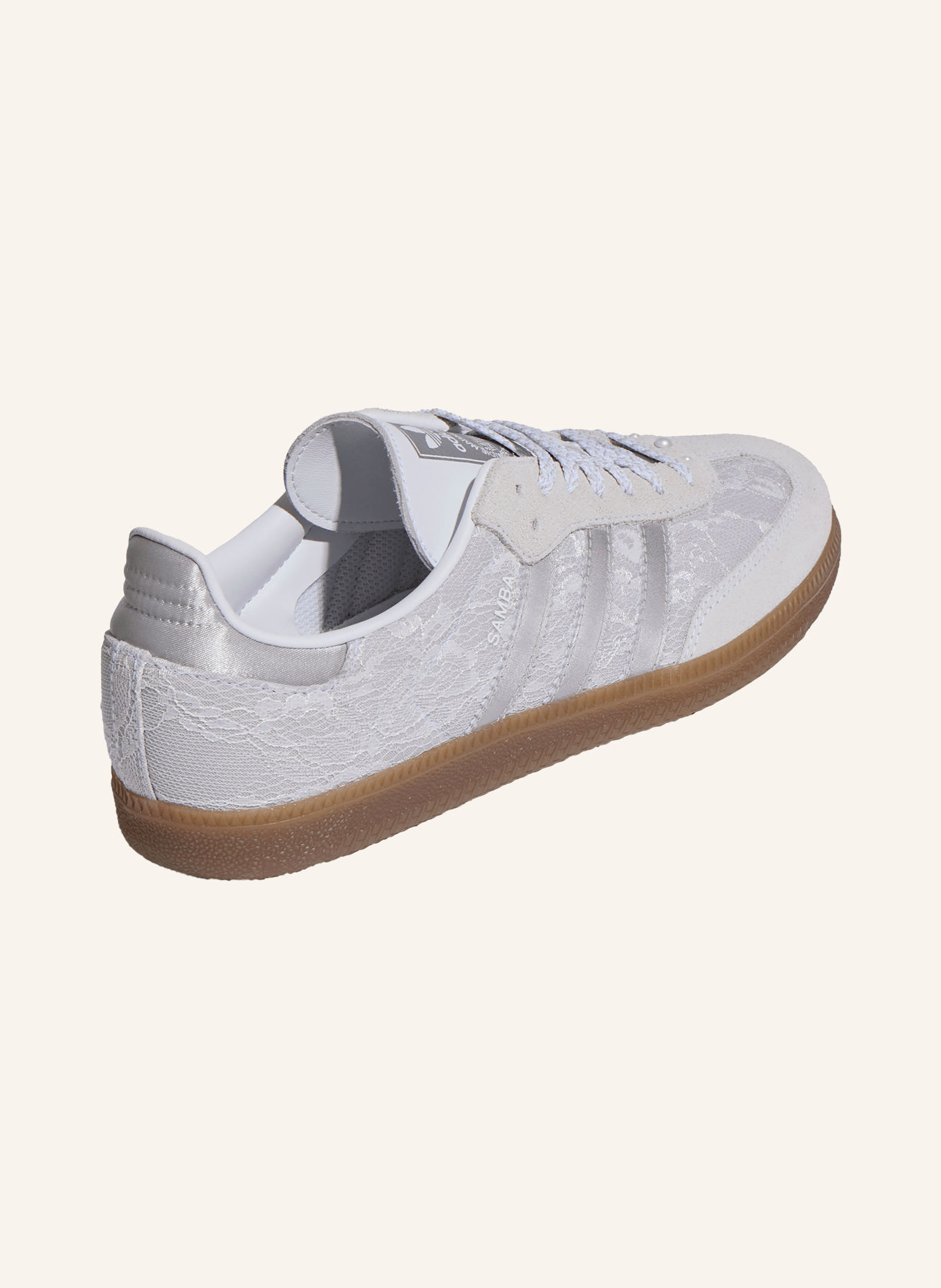 adidas Originals SAMBA OG sneakers with decorative beads: LIGHT GRAY / GRAY / WHITE