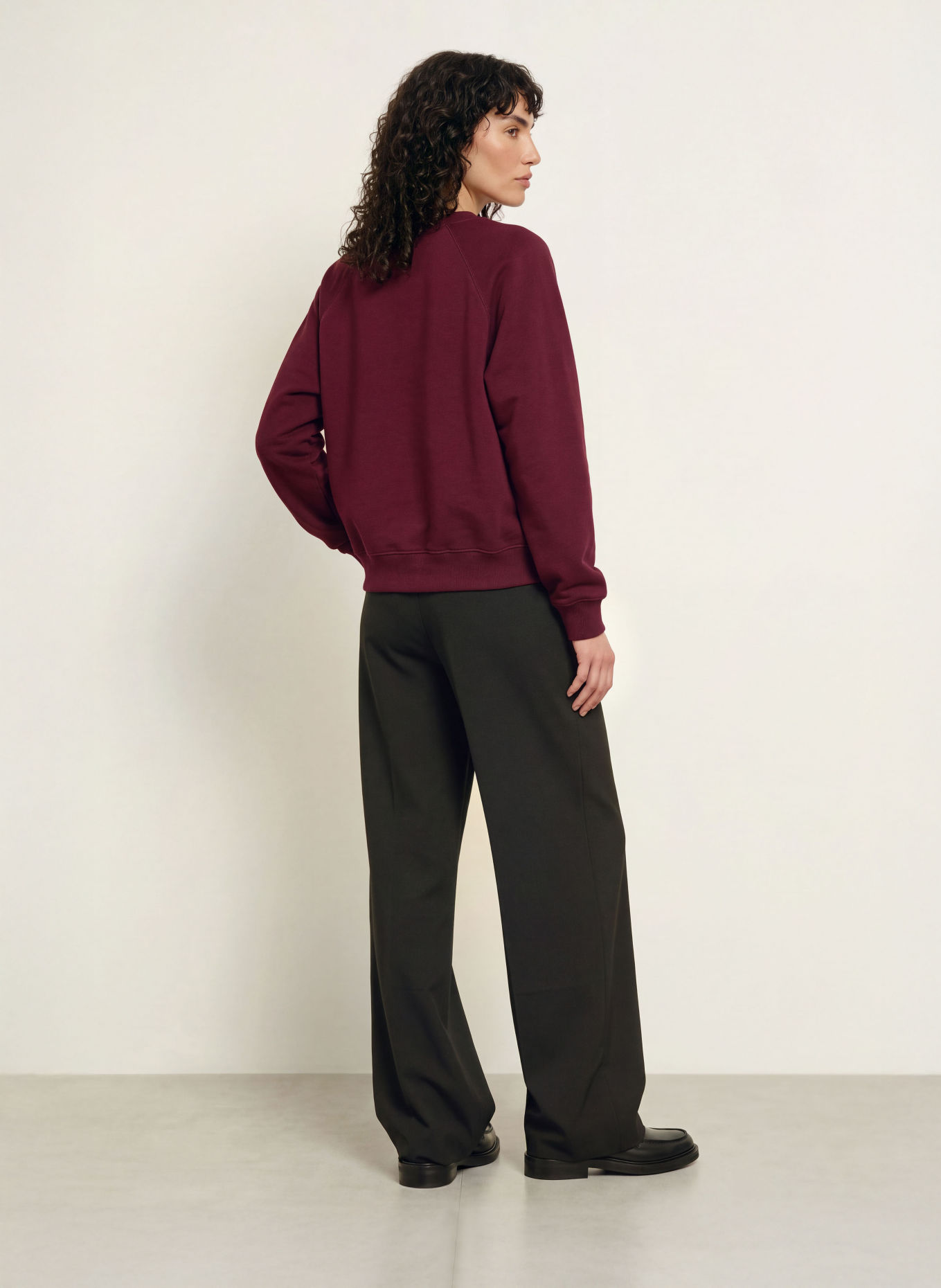 ARKET sweatshirt: DONKERROOD