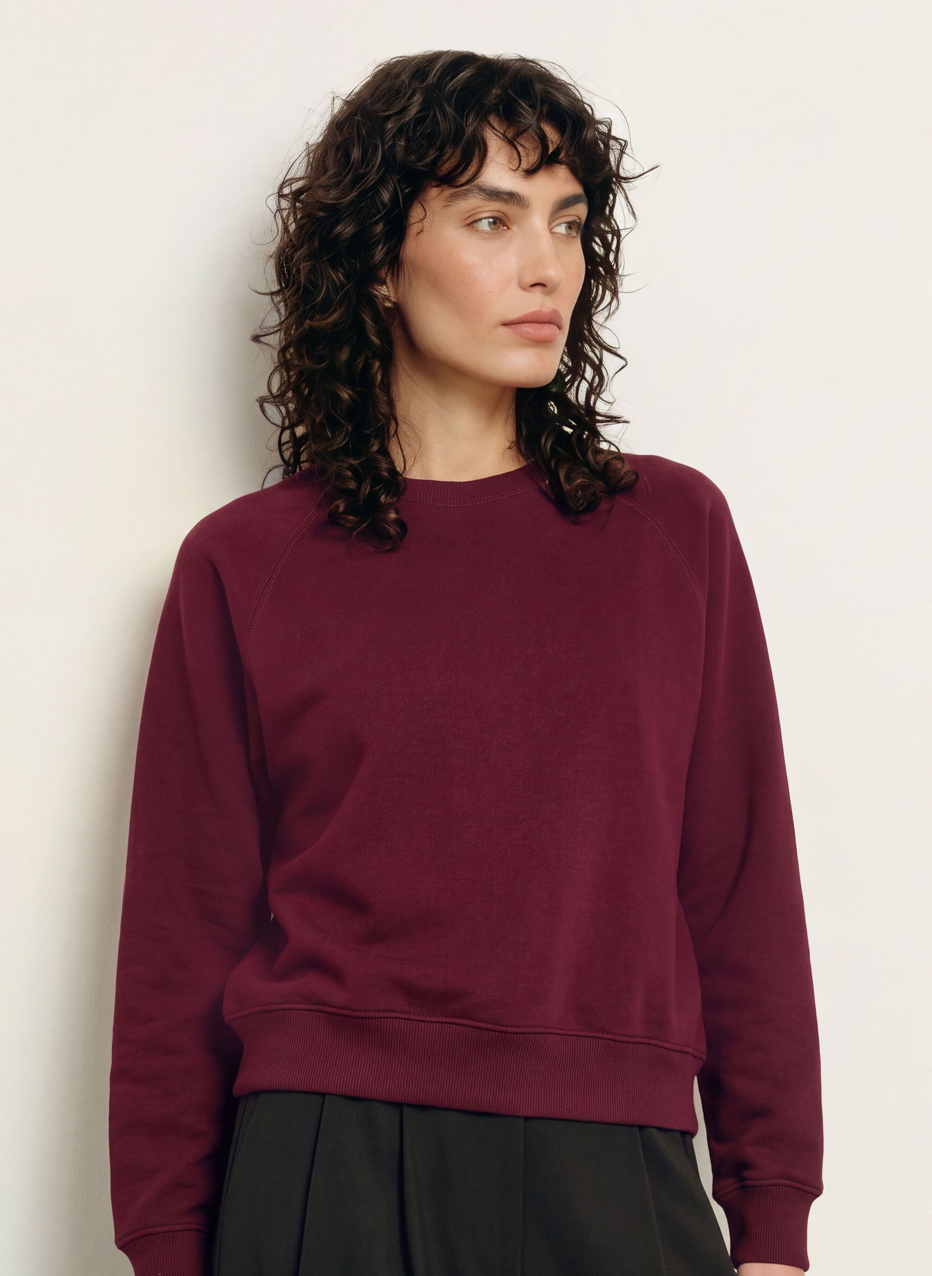 ARKET sweatshirt: DONKERROOD