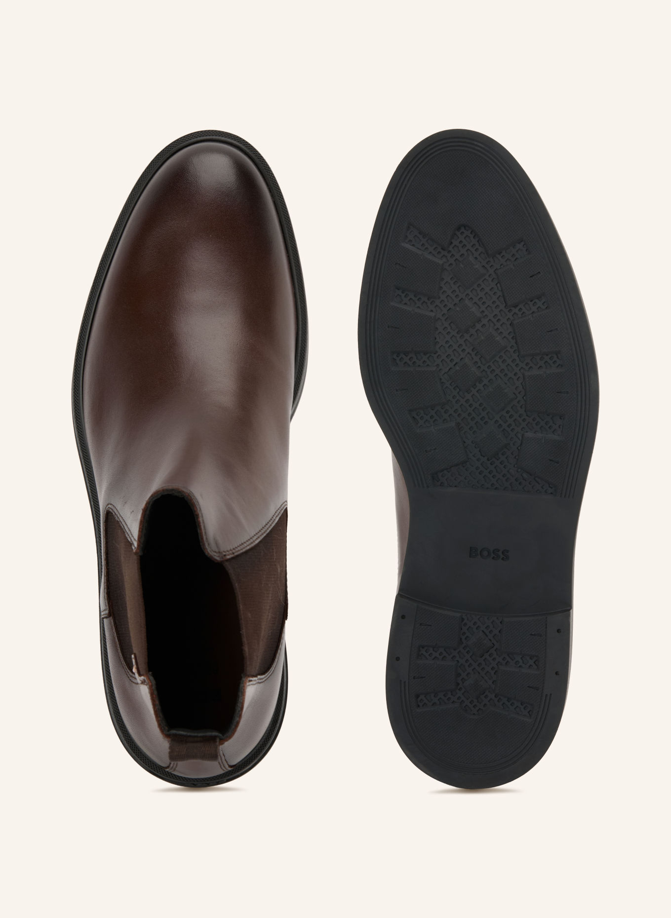 BOSS Chelsea-Boots CALEV: DUNKELBRAUN / SCHWARZ