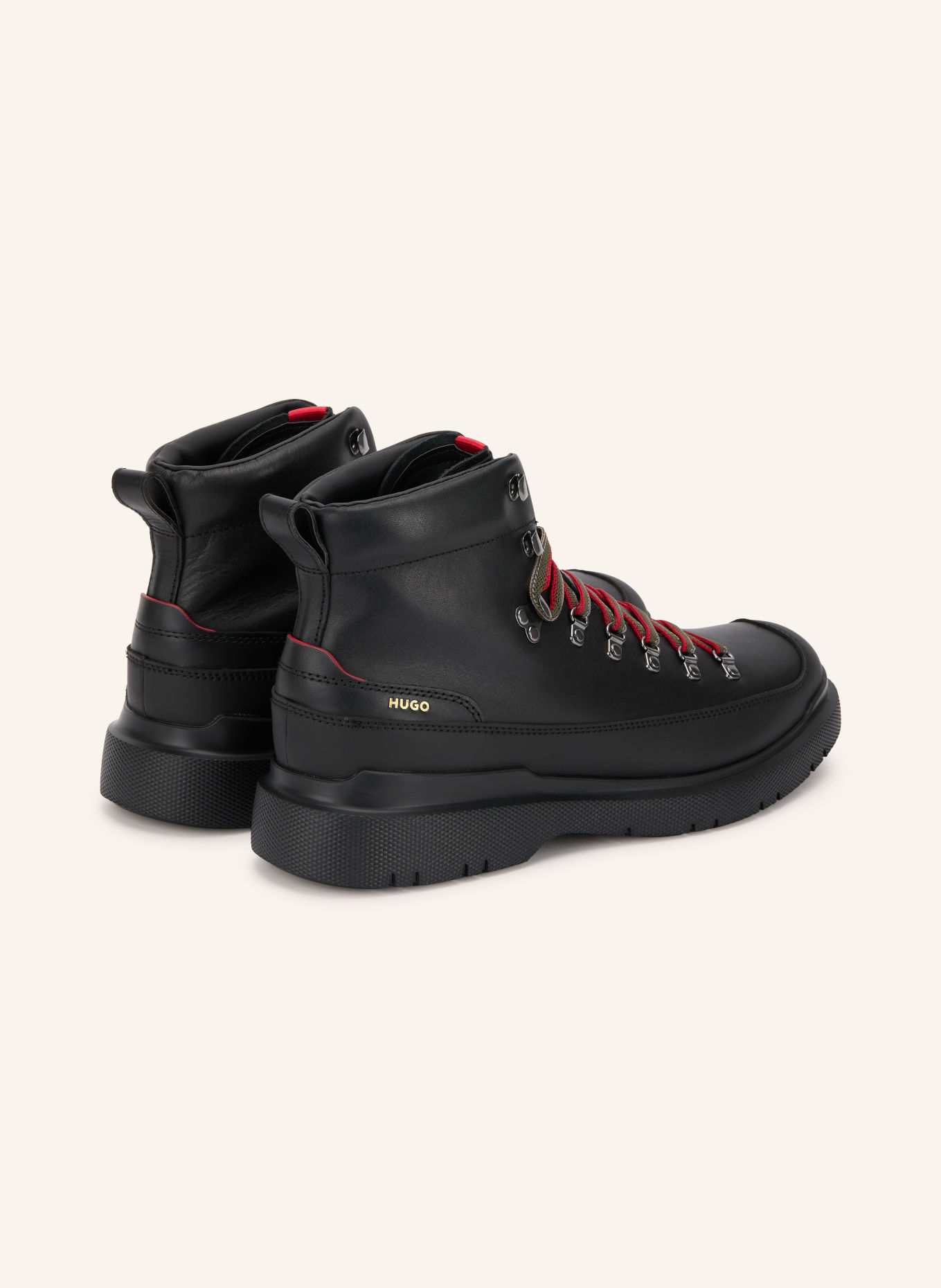 HUGO NASH Lace-up boots: BLACK