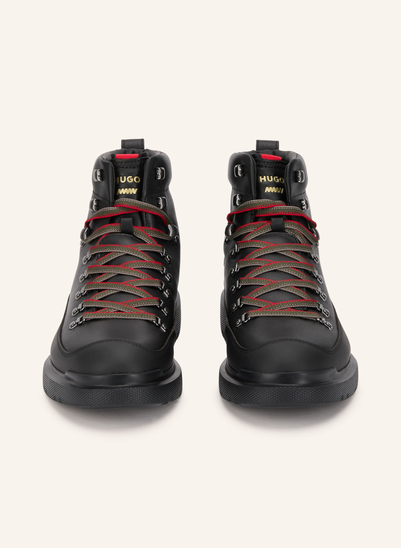 HUGO NASH Lace-up boots: BLACK