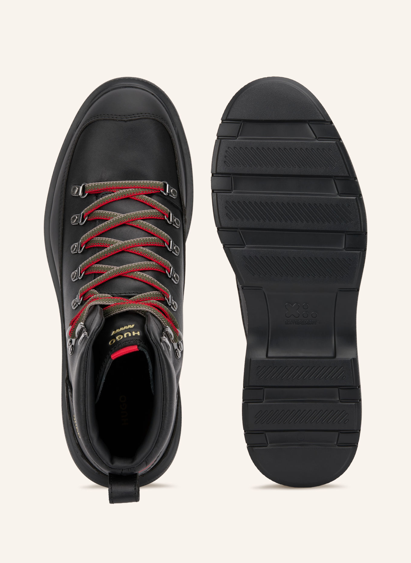HUGO NASH Lace-up boots: BLACK