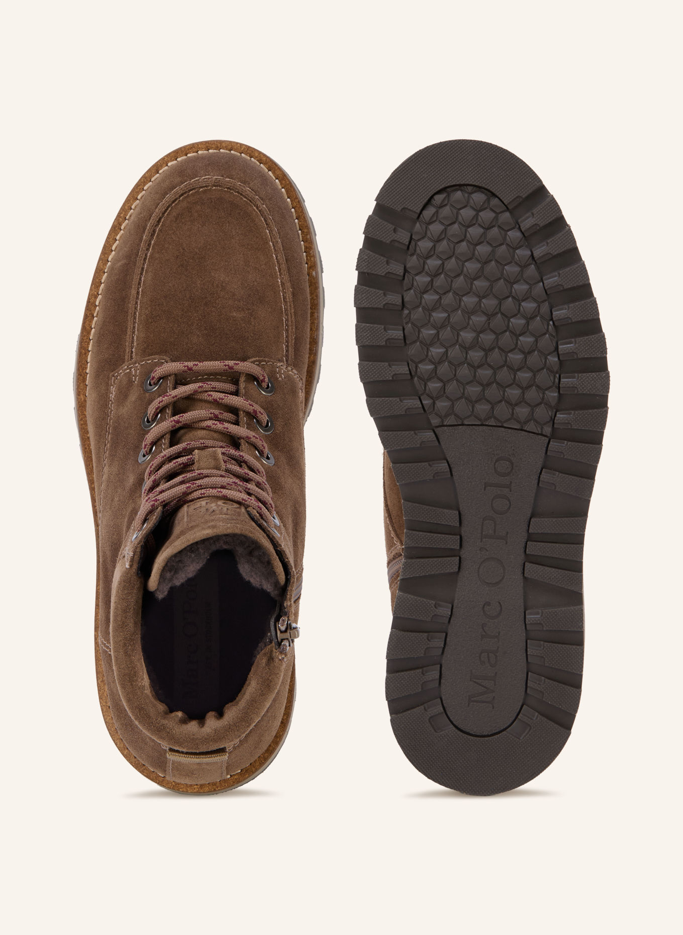 Marc O'Polo Boots à lacets: MARRON