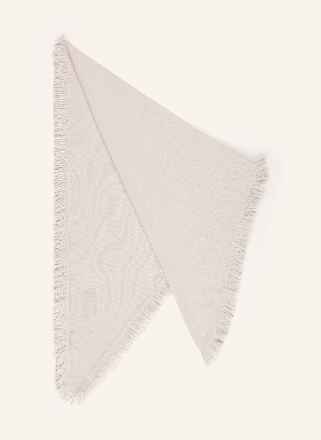 S.MARLON Triangular cashmere scarf: LIGHT BROWN