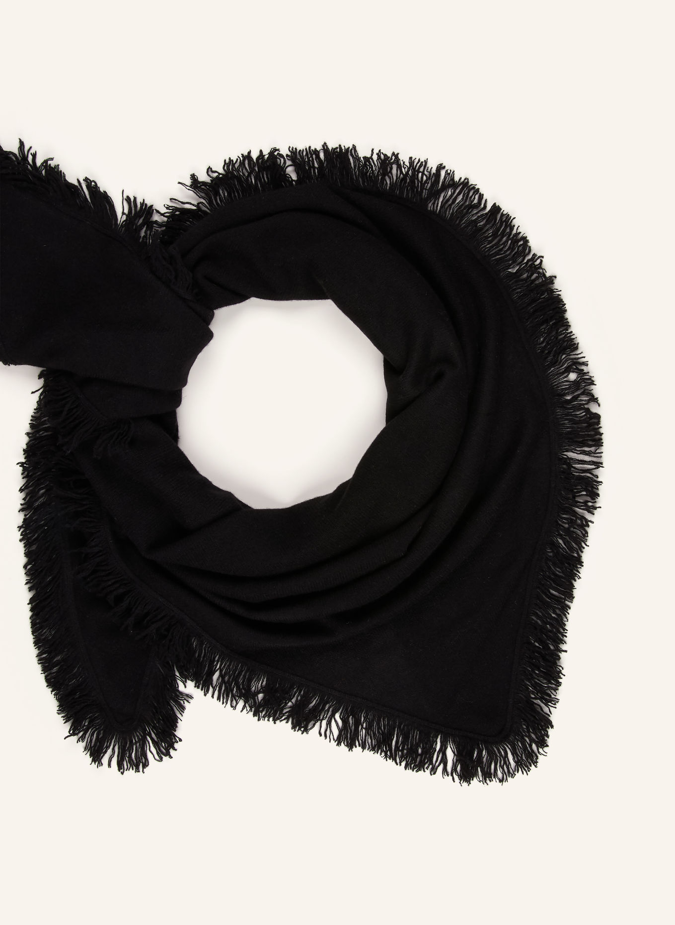 S.MARLON Dreieckstuch aus Cashmere: SCHWARZ
